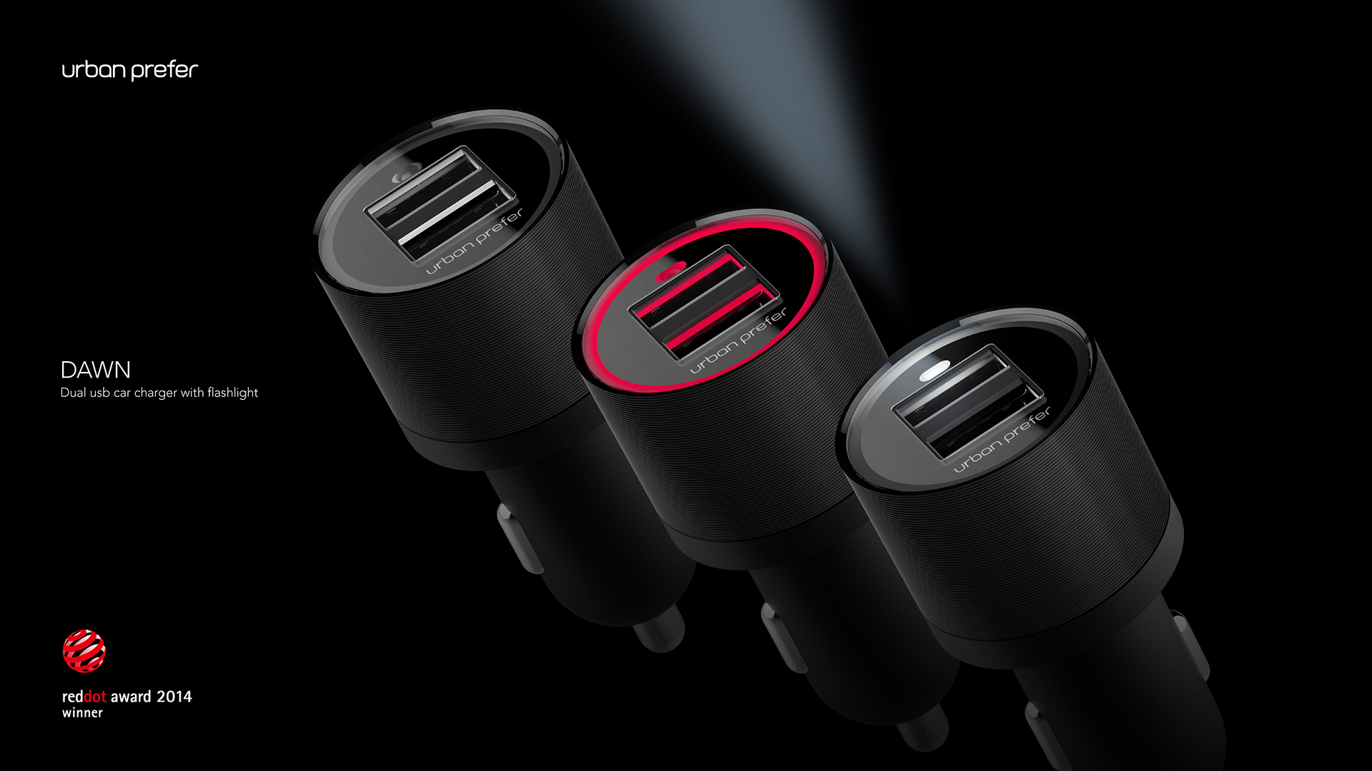 Atmosphere lamp，LED lamp，dawn，2014 red dot award，USB car charging，