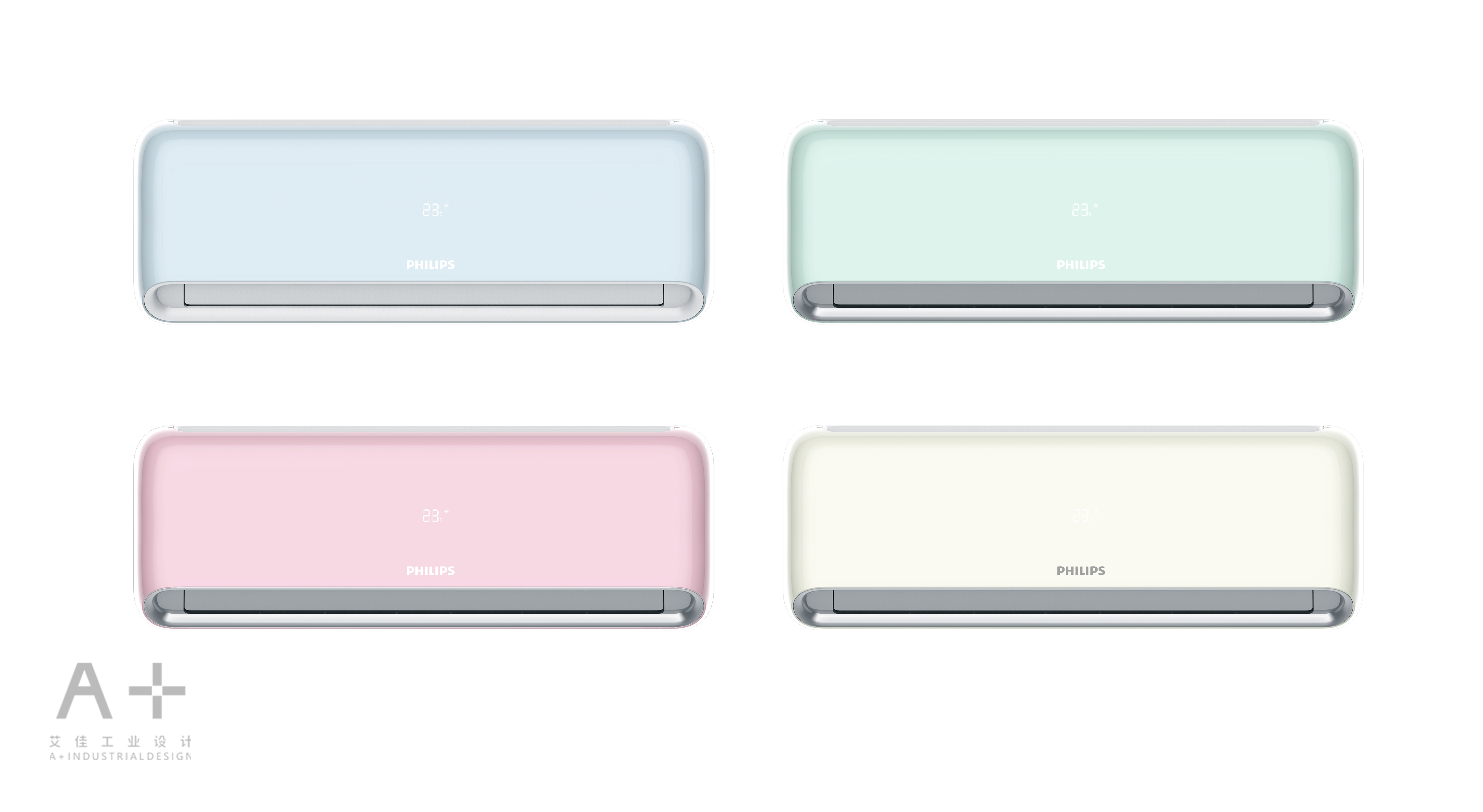 Hang up air conditioner，Aijia industrial design，air conditioner，Philips，Wall mounted air conditioner，Air conditioning design，Shenzhen industrial design company，Home appliance design，