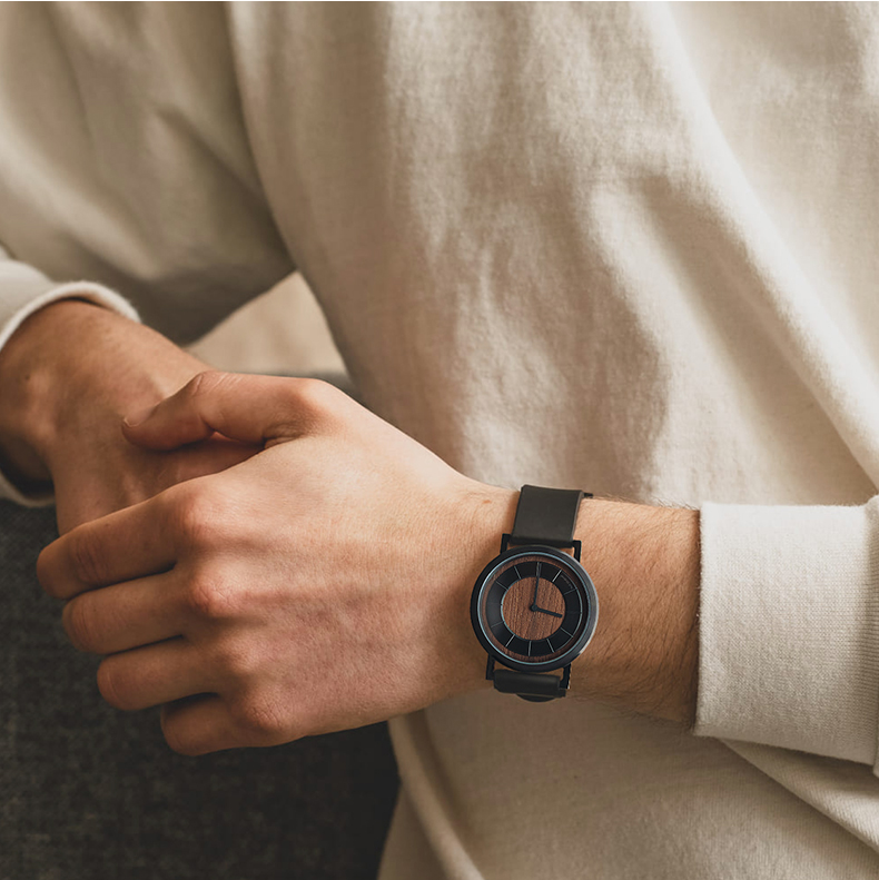 Walnut，natural，Minimalist，Chinese style，Wrist watch，Design，Chinese style，Minority，