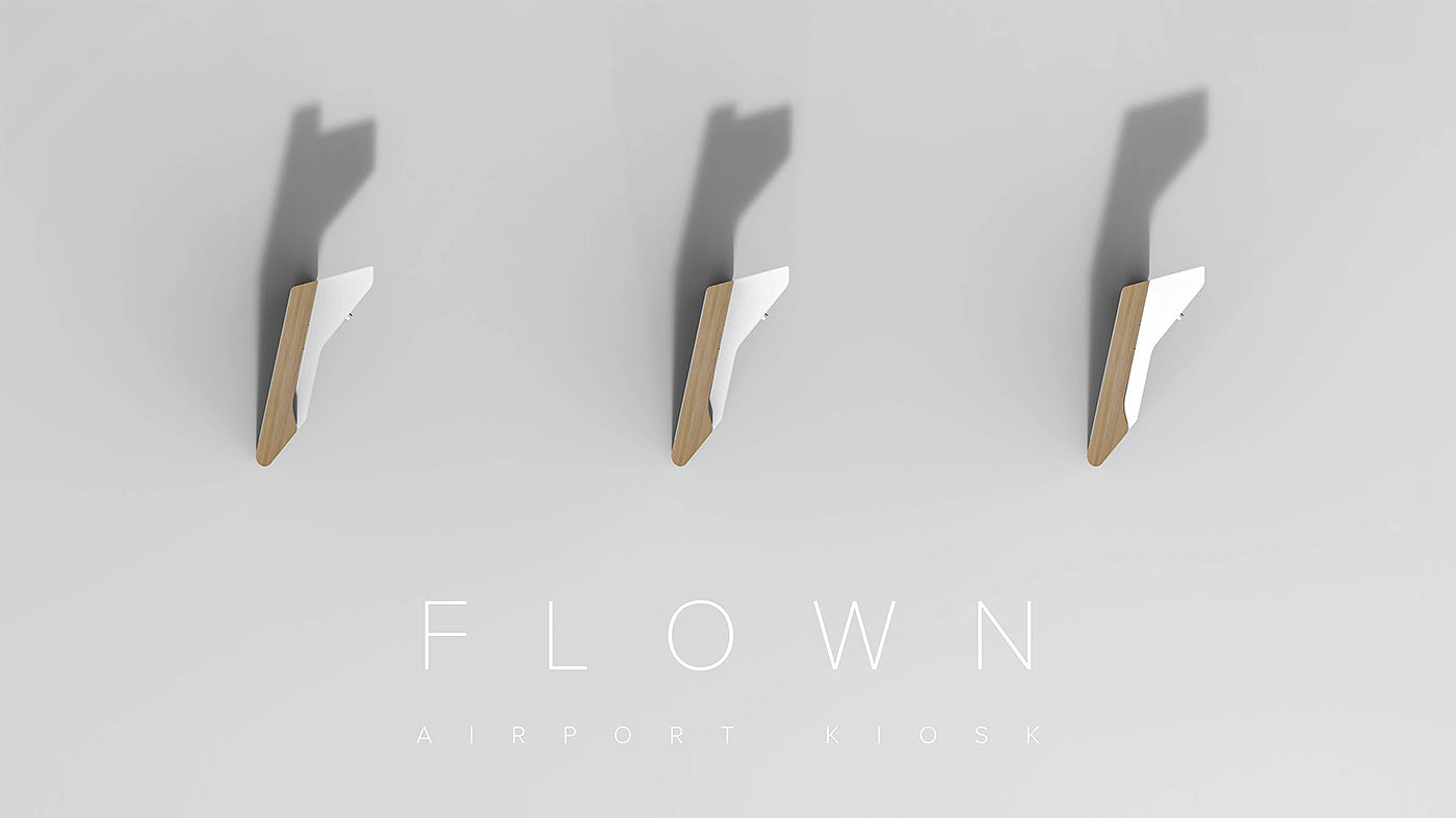 FLOWN，流动形式，机场信息亭，空气动力流，盲文，机场空间流动，