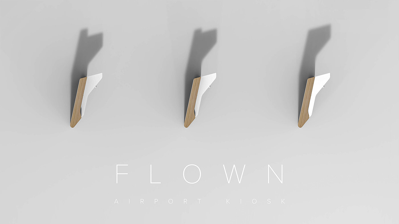 FLOWN，Flow form，Airport kiosk，Aerodynamic flow，braille，Airport space flow，