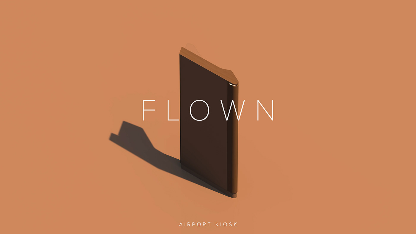 FLOWN，Flow form，Airport kiosk，Aerodynamic flow，braille，Airport space flow，