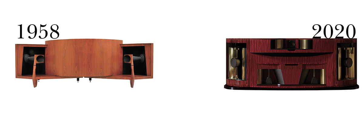 JBL HARMAN，PARAGONS，Furniture speaker，Four speakers，Red sandalwood，