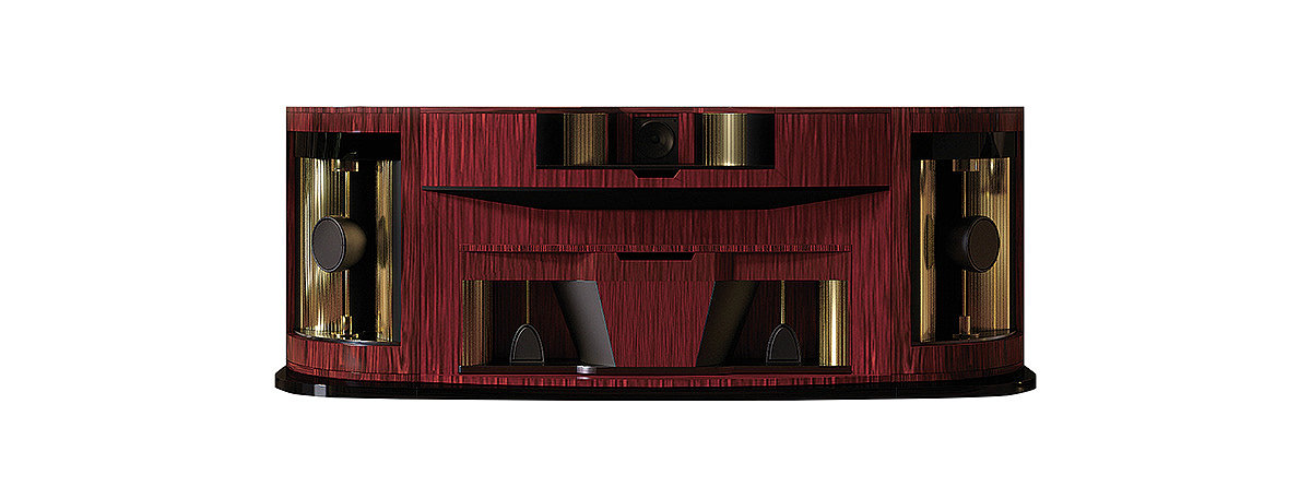 JBL HARMAN，PARAGONS，Furniture speaker，Four speakers，Red sandalwood，