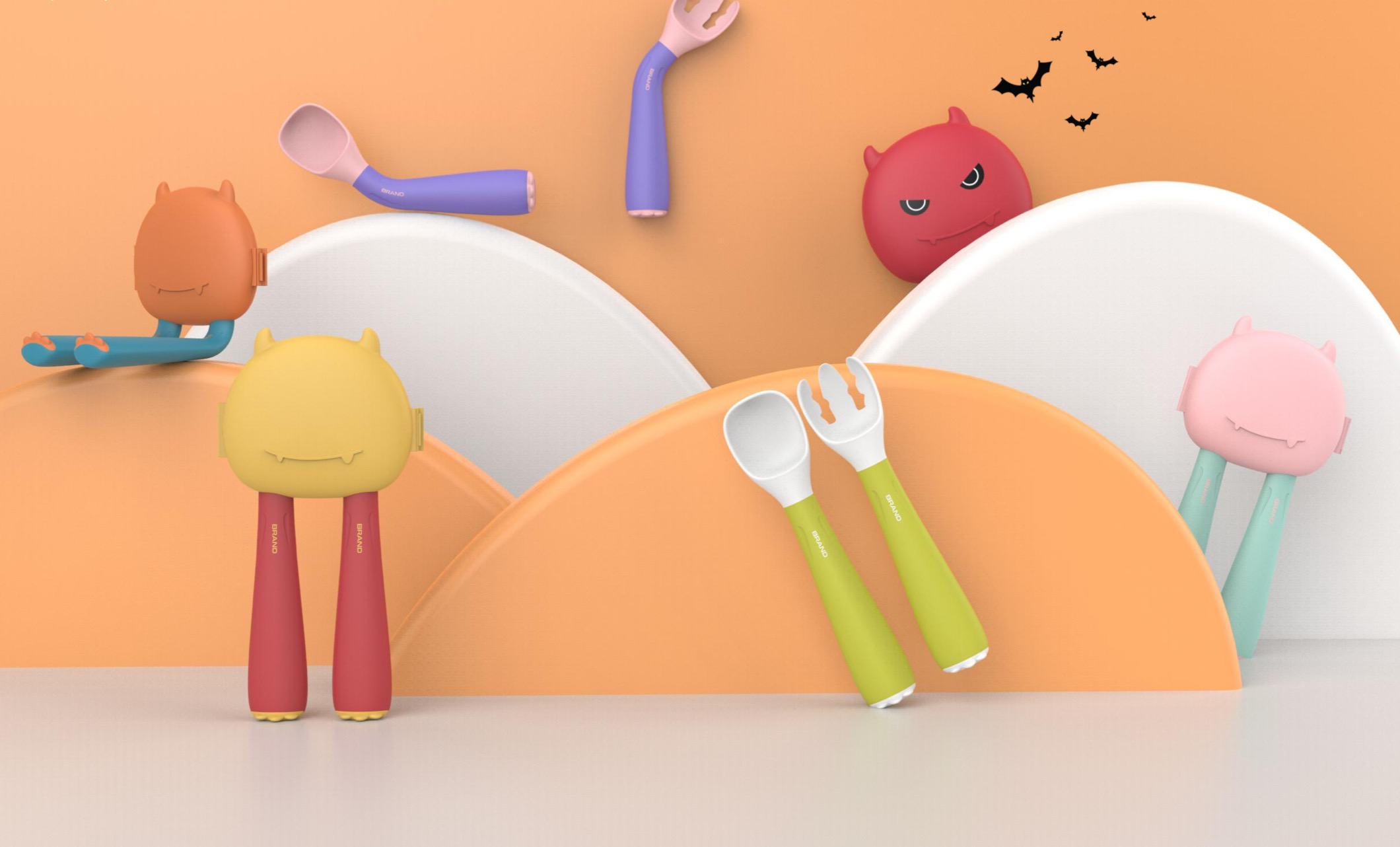 #Spoon fork design # series design # children's fun design，