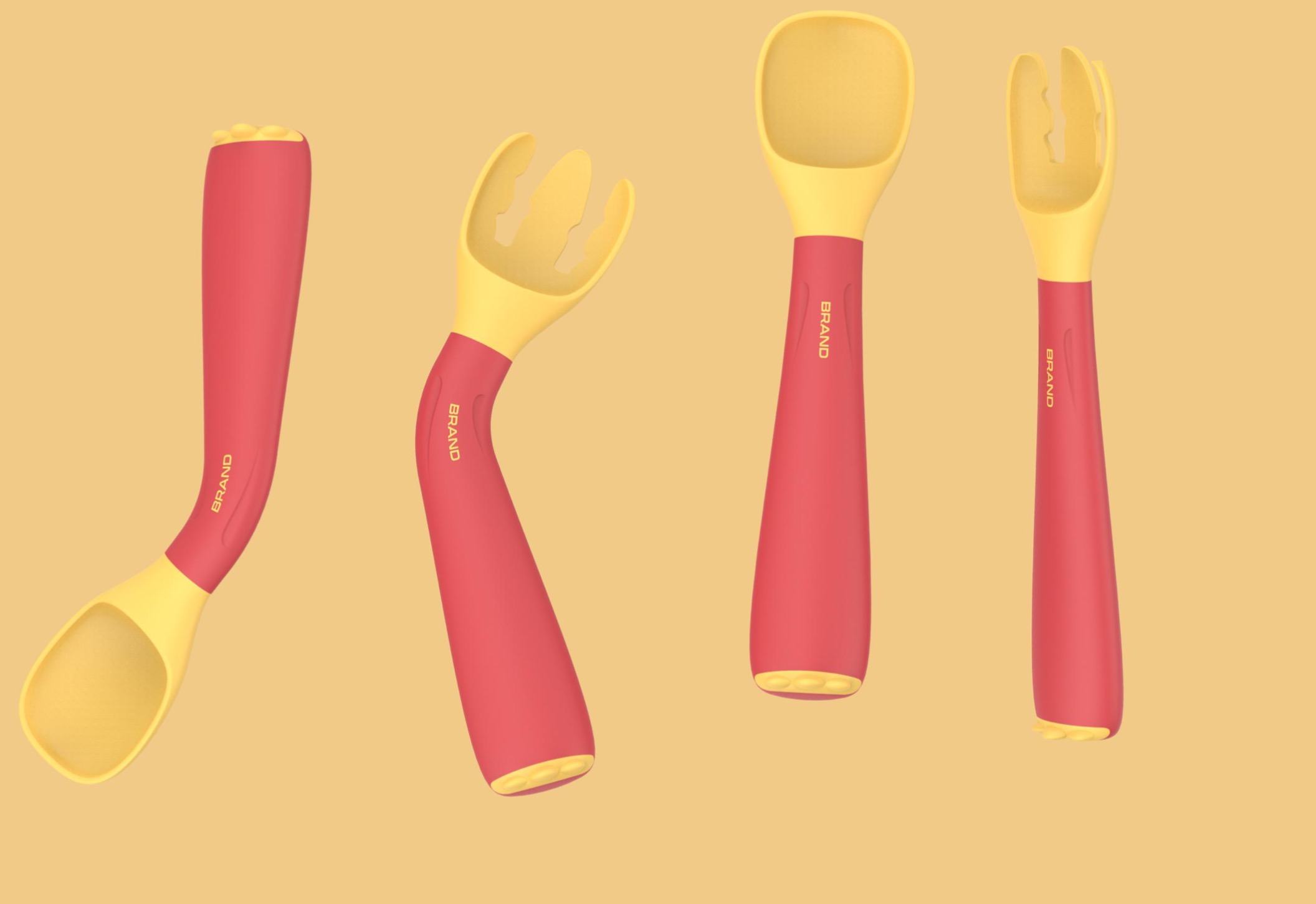 #Spoon fork design # series design # children's fun design，