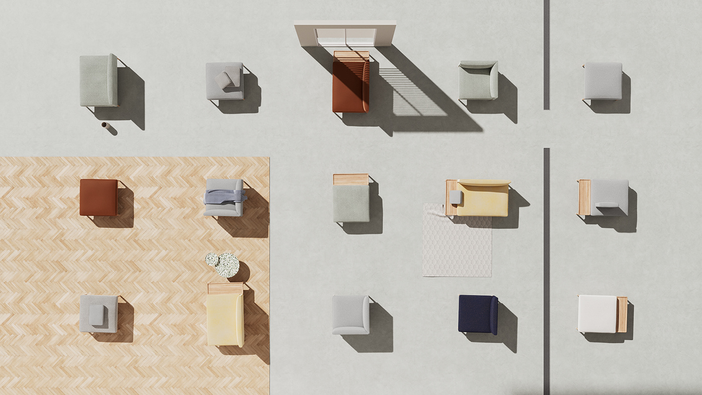 sofa，comfortable，cgi，Set design，