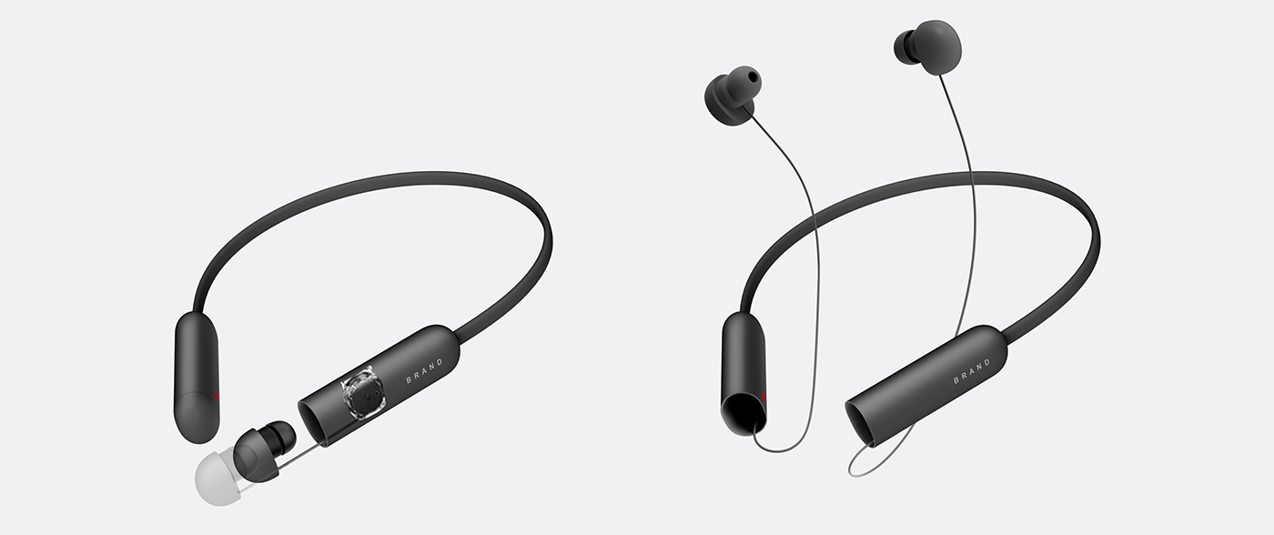 headset，Bluetooth，Neck hanging type，