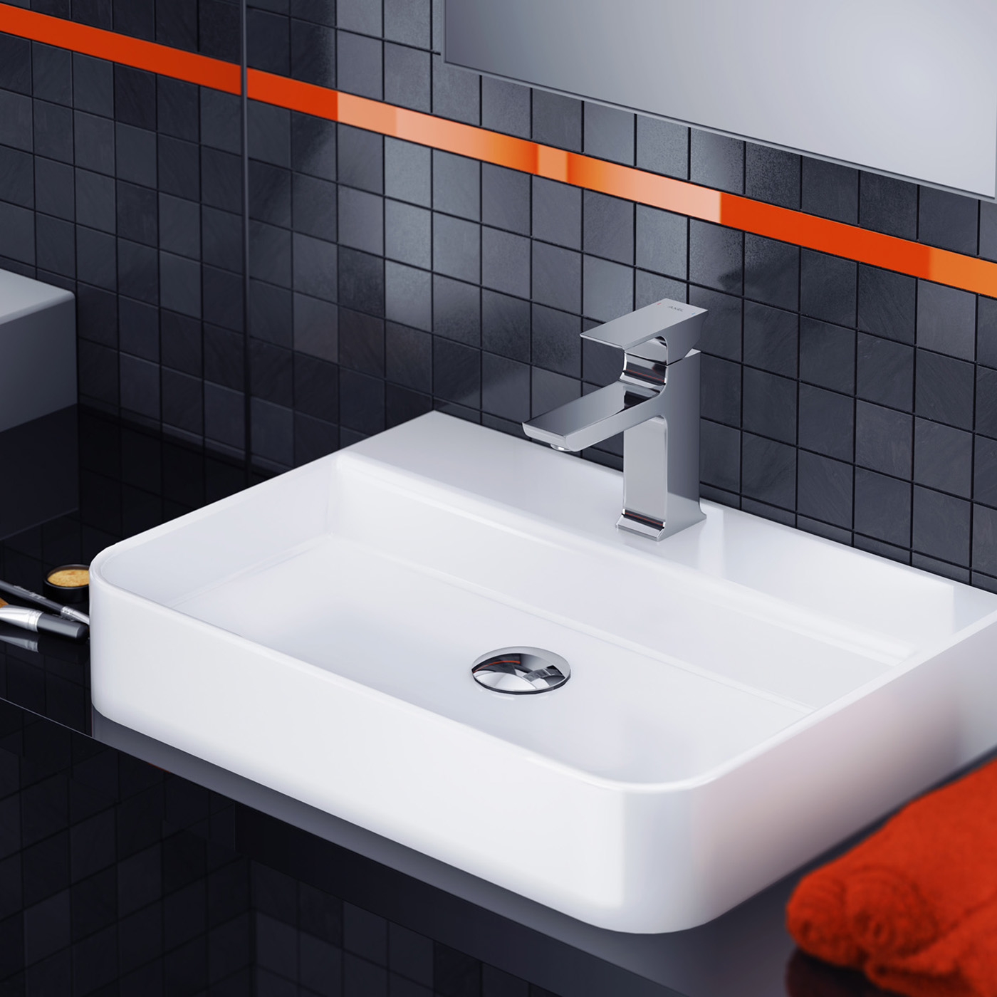 water tap，Shower head，Rendering，stainless steel，