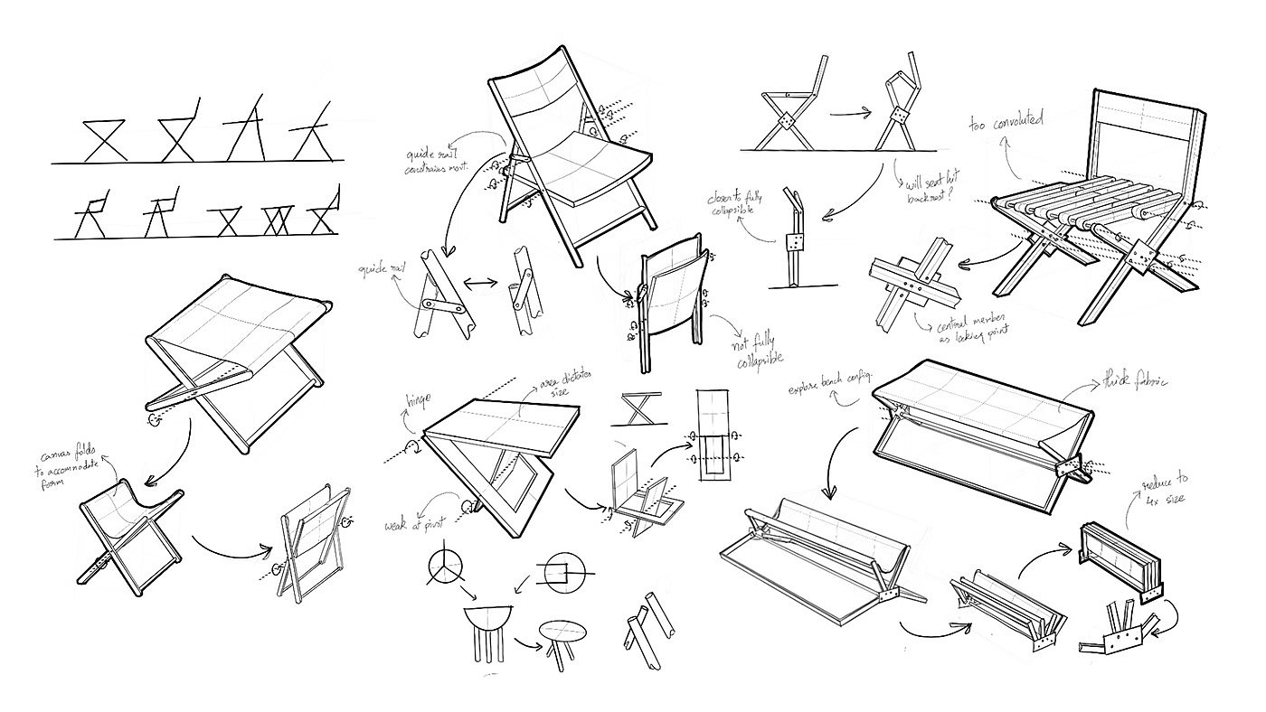 椅子，折叠椅，简单，金属，