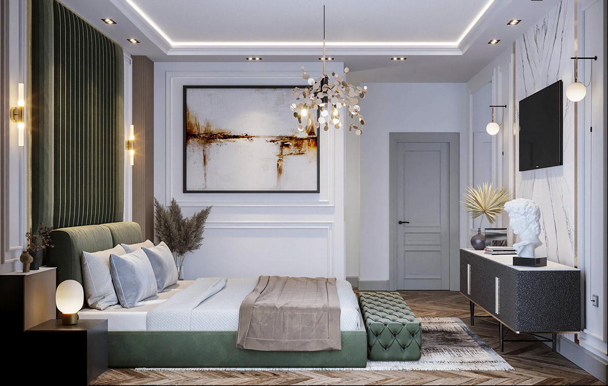 Interior design，cozy，Render，villa，