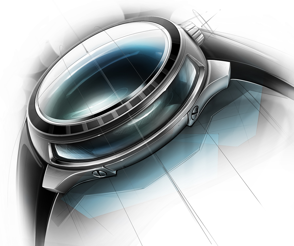 motion，Wrist watch，design sketch，draft，