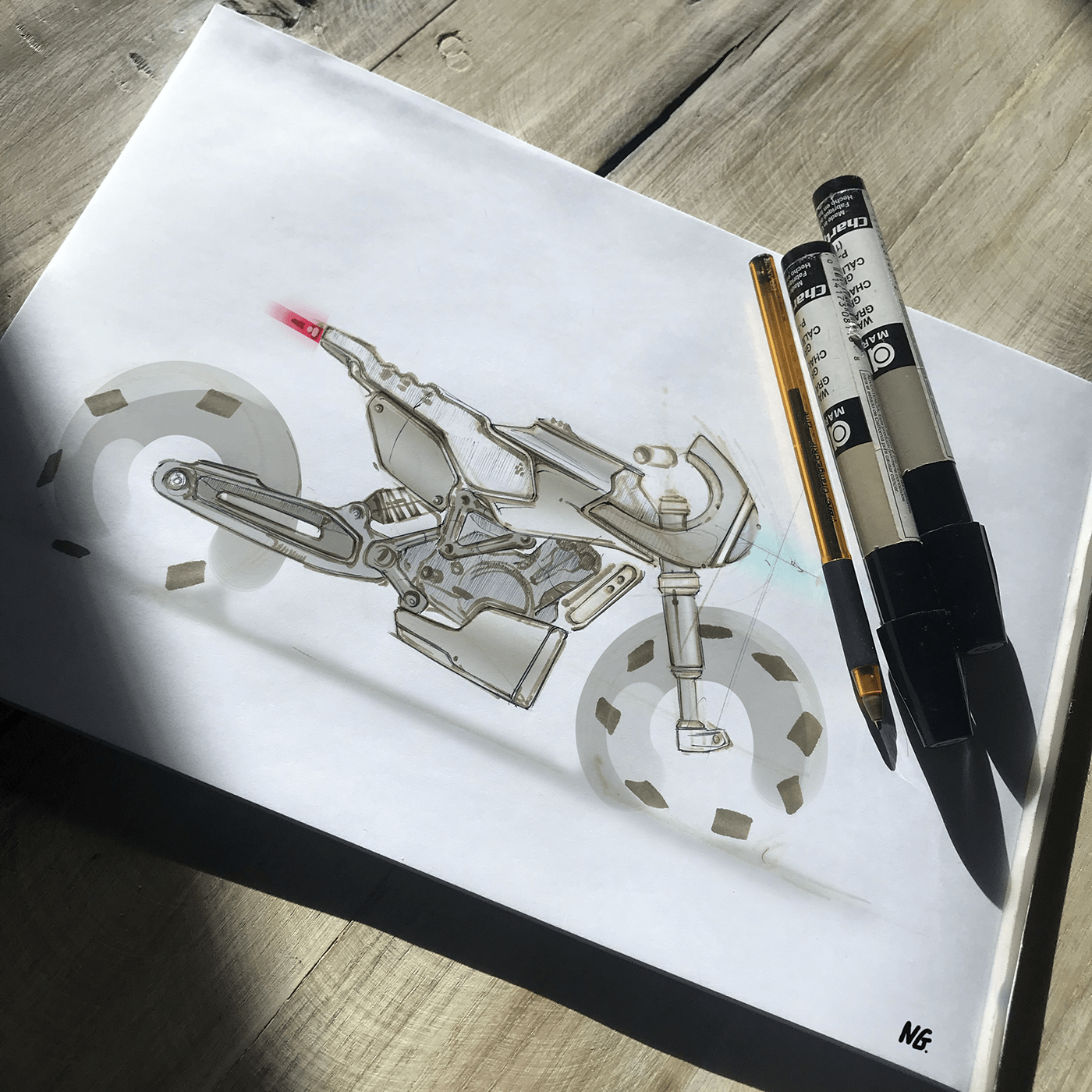 sketch，motorcycle，automobile，Role design，Hand drawn manuscript，