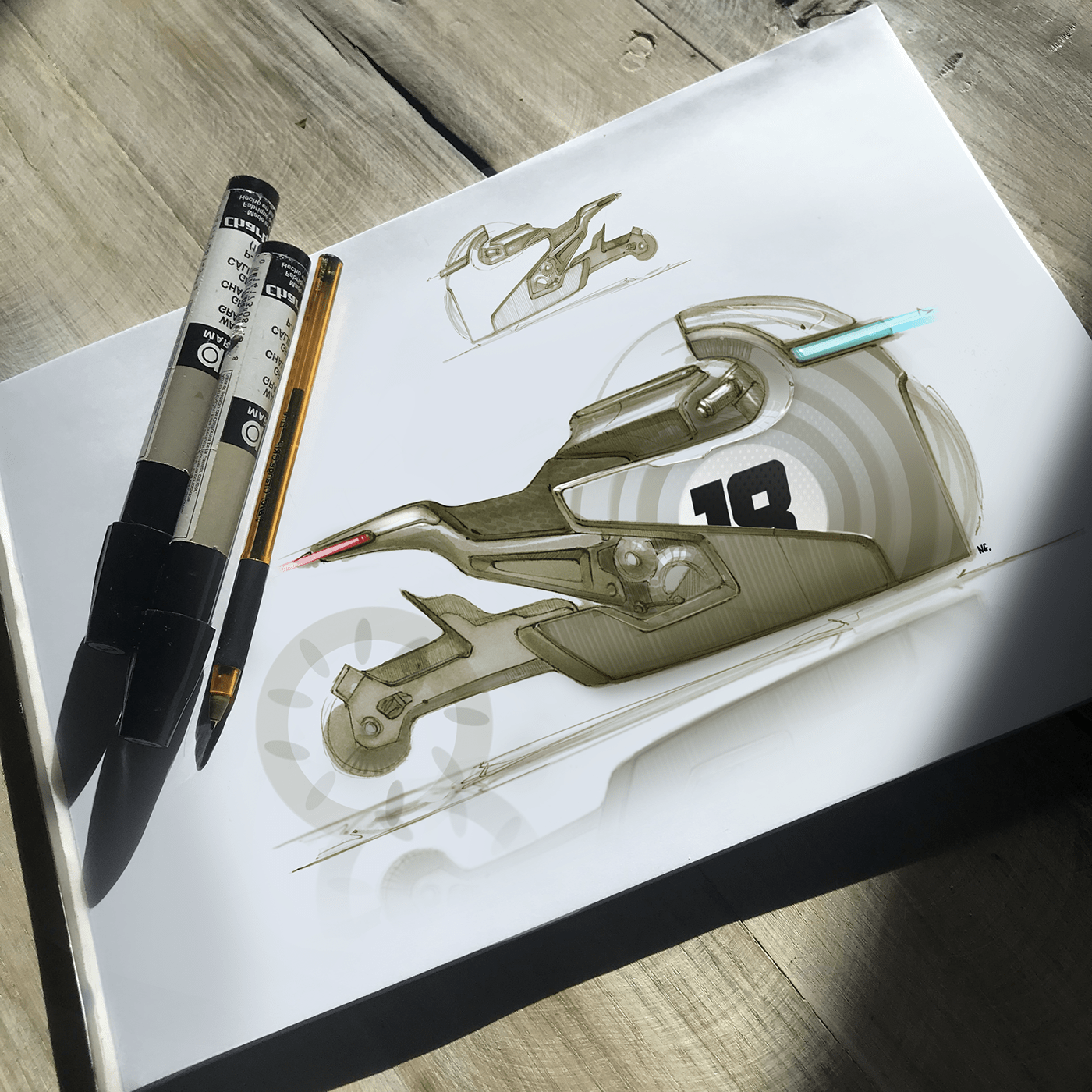 sketch，motorcycle，automobile，Role design，Hand drawn manuscript，