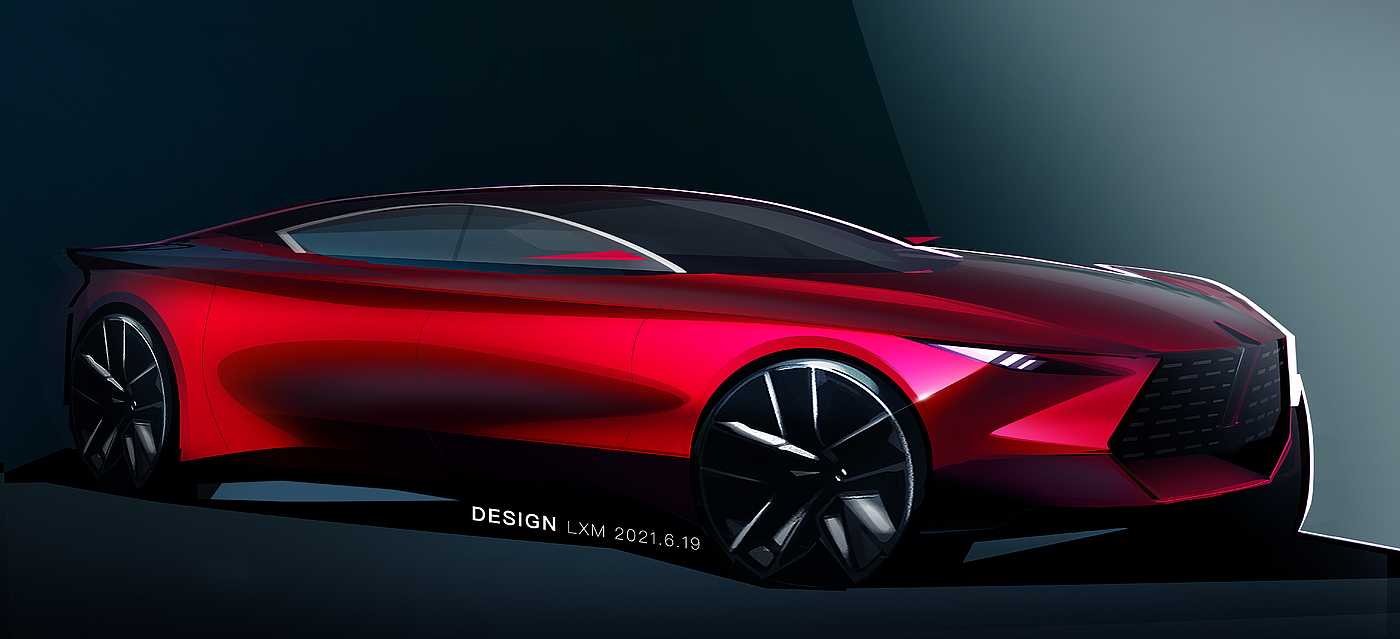 Automobile design，Grass shading，Sketches，Design，vehicle，