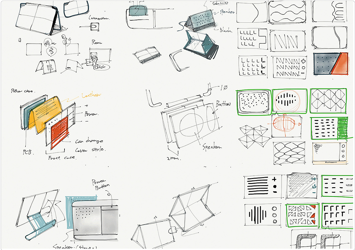 portable，Bluetooth，speaker，conceptual design，