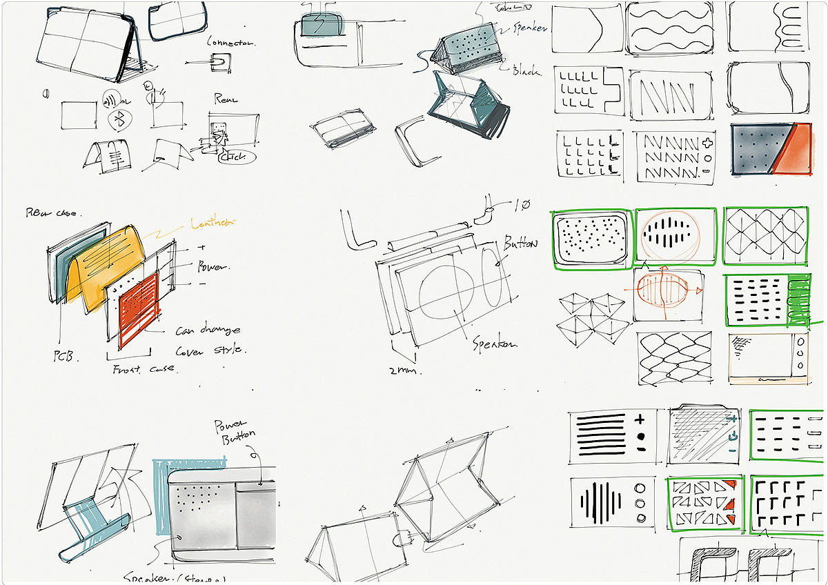 便携式，蓝牙，扬声器，概念设计，