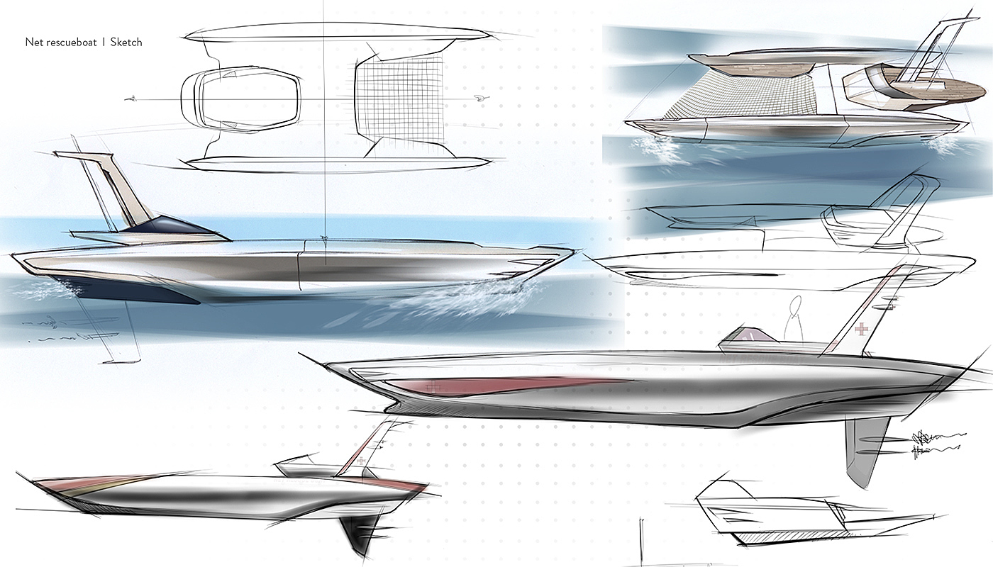 the republic of korea，Net rescueboat，lifeboat，2014 red dot award，