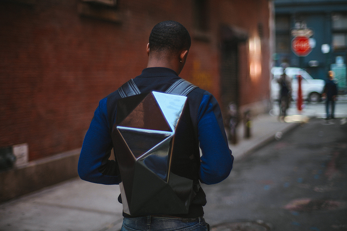 locomotive，Backpack，black，geometry，Acrylic，