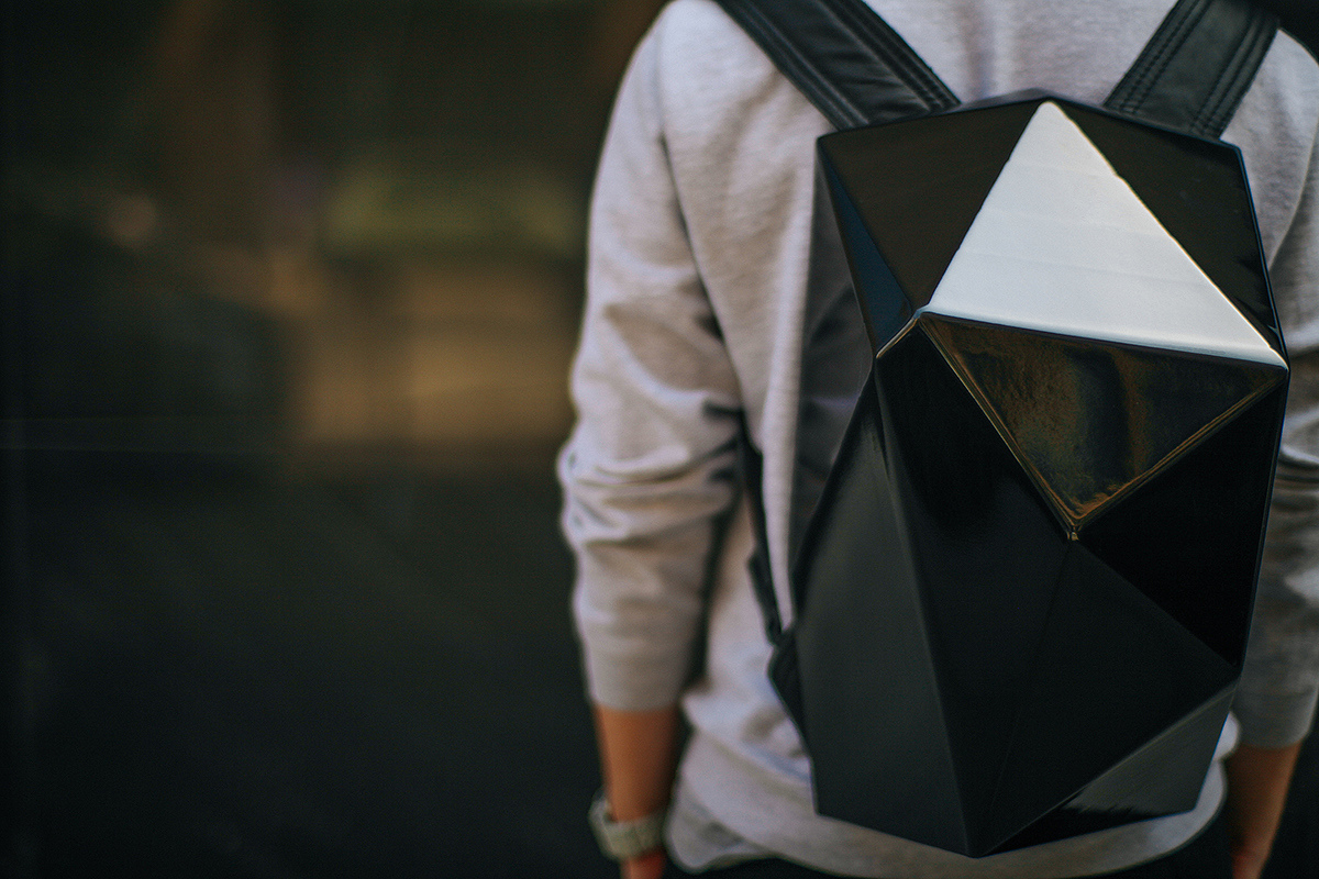 locomotive，Backpack，black，geometry，Acrylic，