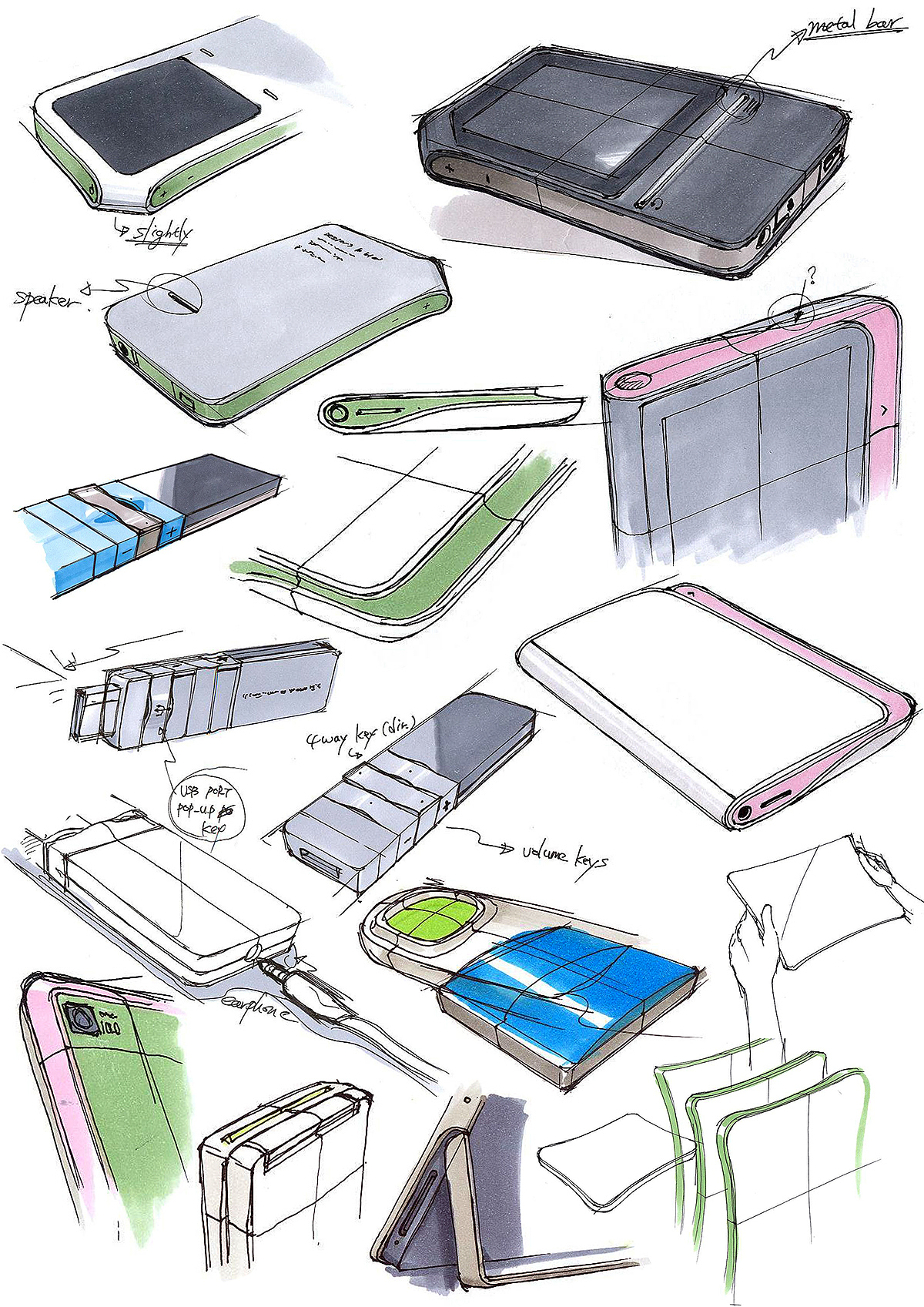 Hand drawn，draft，sketch，mobile phone，painting，