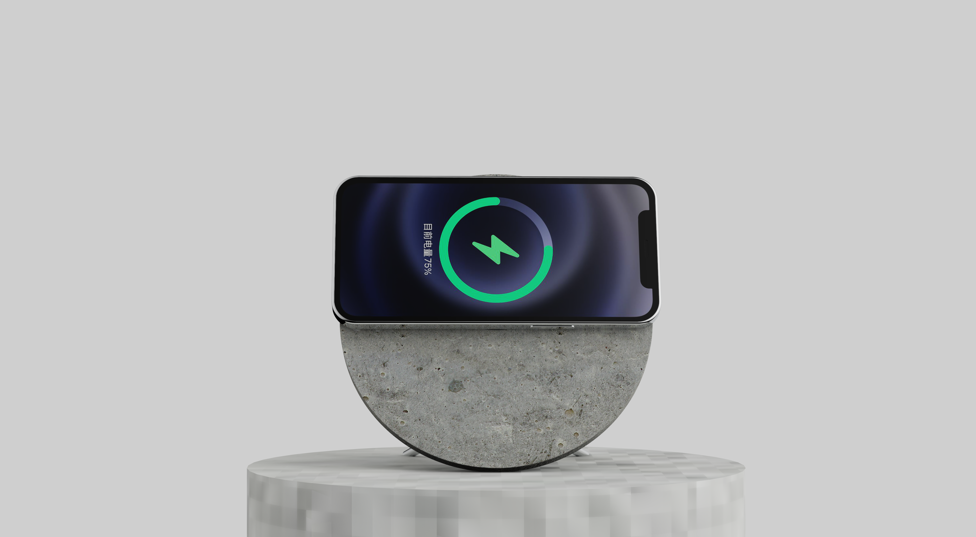 iphone，MagSafe，Wireless charging，Mobile phone bracket，Magnetic attraction，furniture，Northern Europe，concrete，