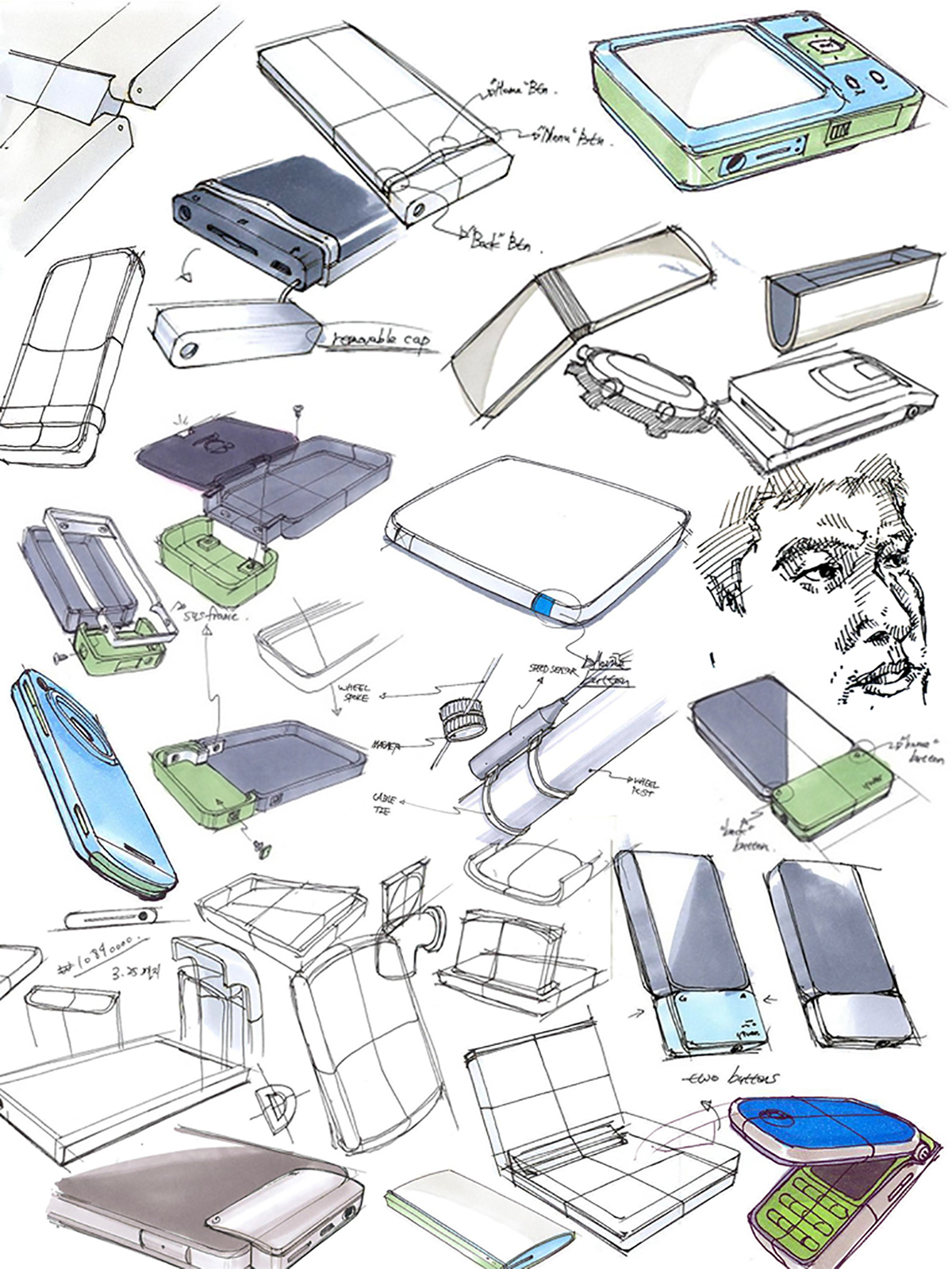 Hand drawn，draft，sketch，mobile phone，painting，