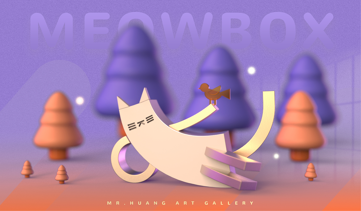 Cultural creation，Garage Kit，Hand drawn，IP，cat，mascot，Tide play，Render，