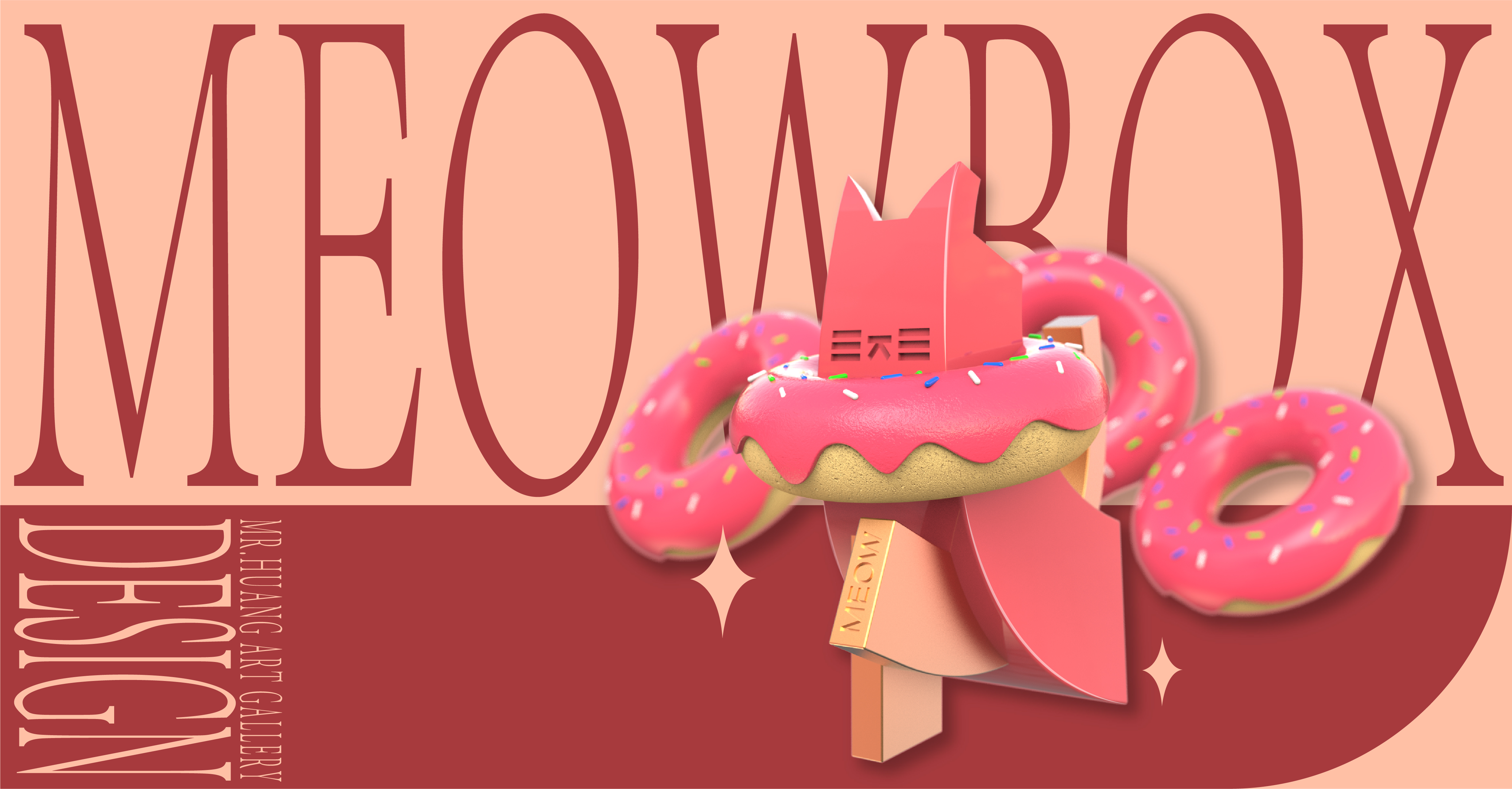 Cultural creation，Garage Kit，Hand drawn，IP，cat，mascot，Tide play，Render，