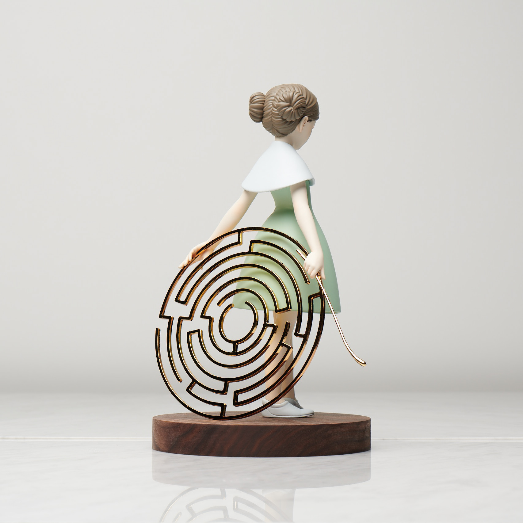 Maze，JAMES JEAN，Maze sculpture，Bronze carving，Little dancer，