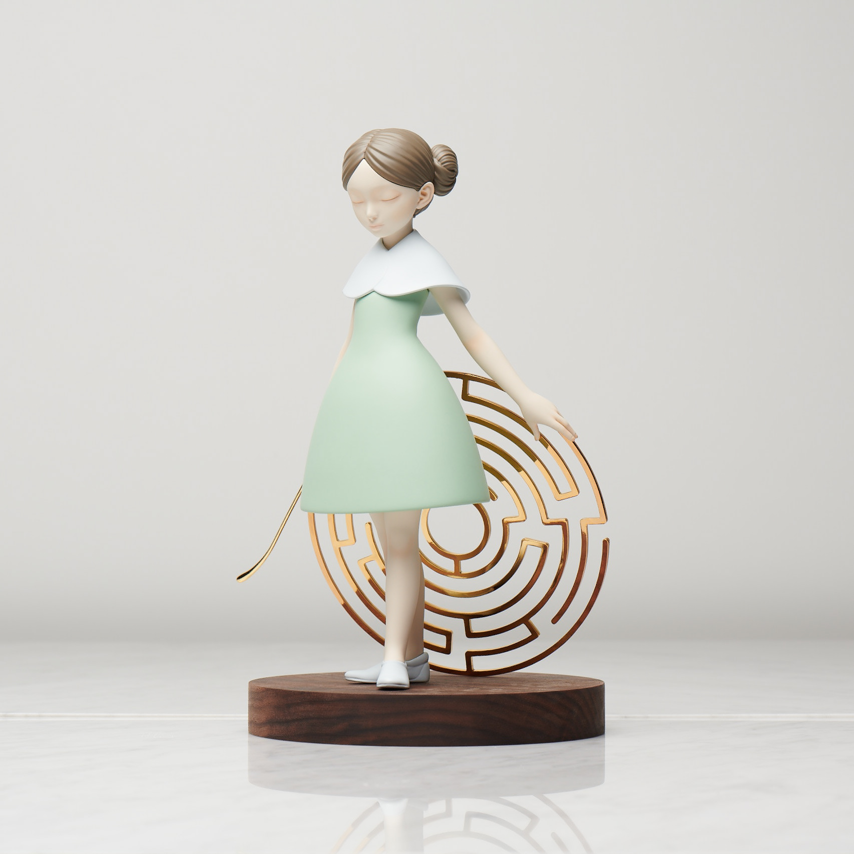 Maze，JAMES JEAN，Maze sculpture，Bronze carving，Little dancer，