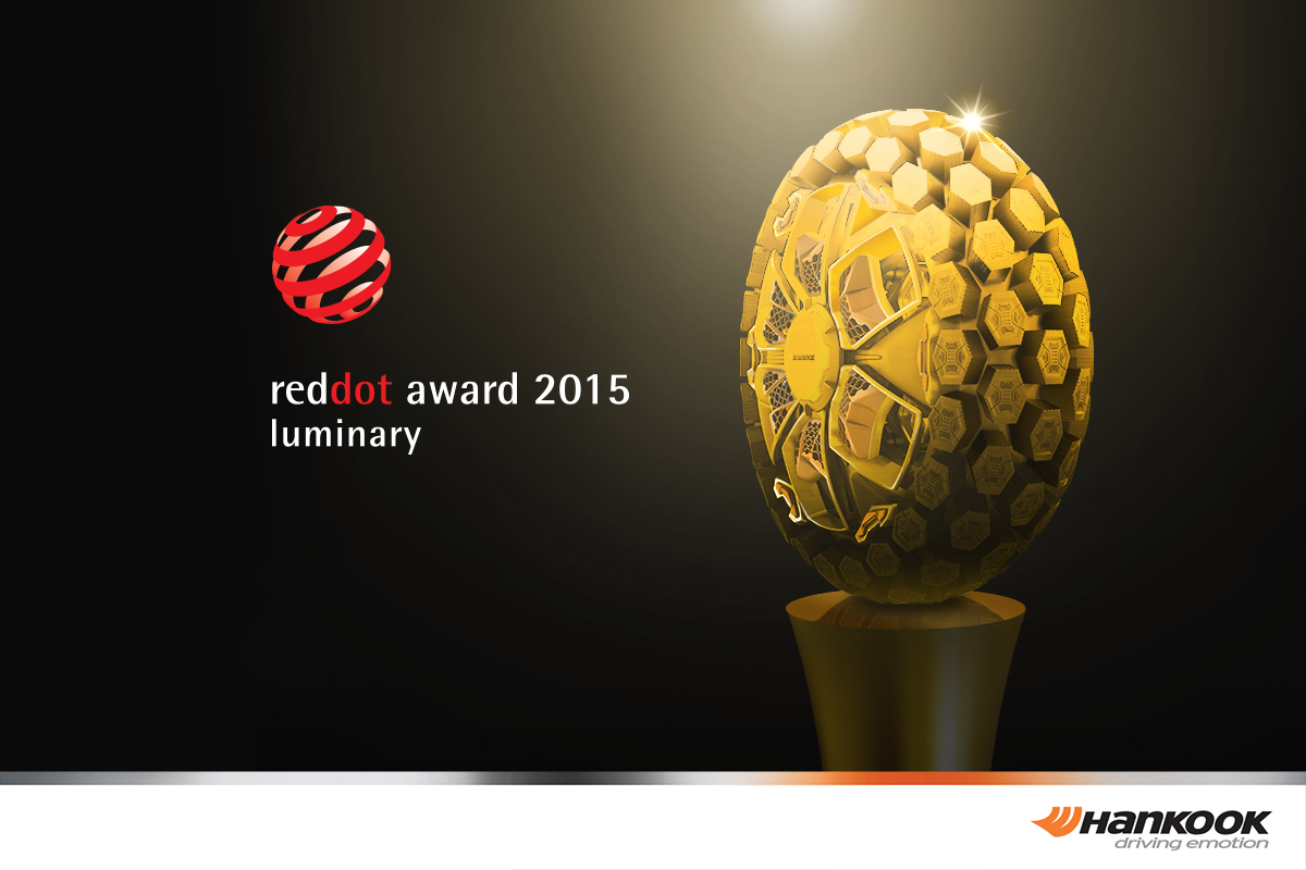 Hantai tire，Hankook，auto parts，industrial design，2015 red dot，