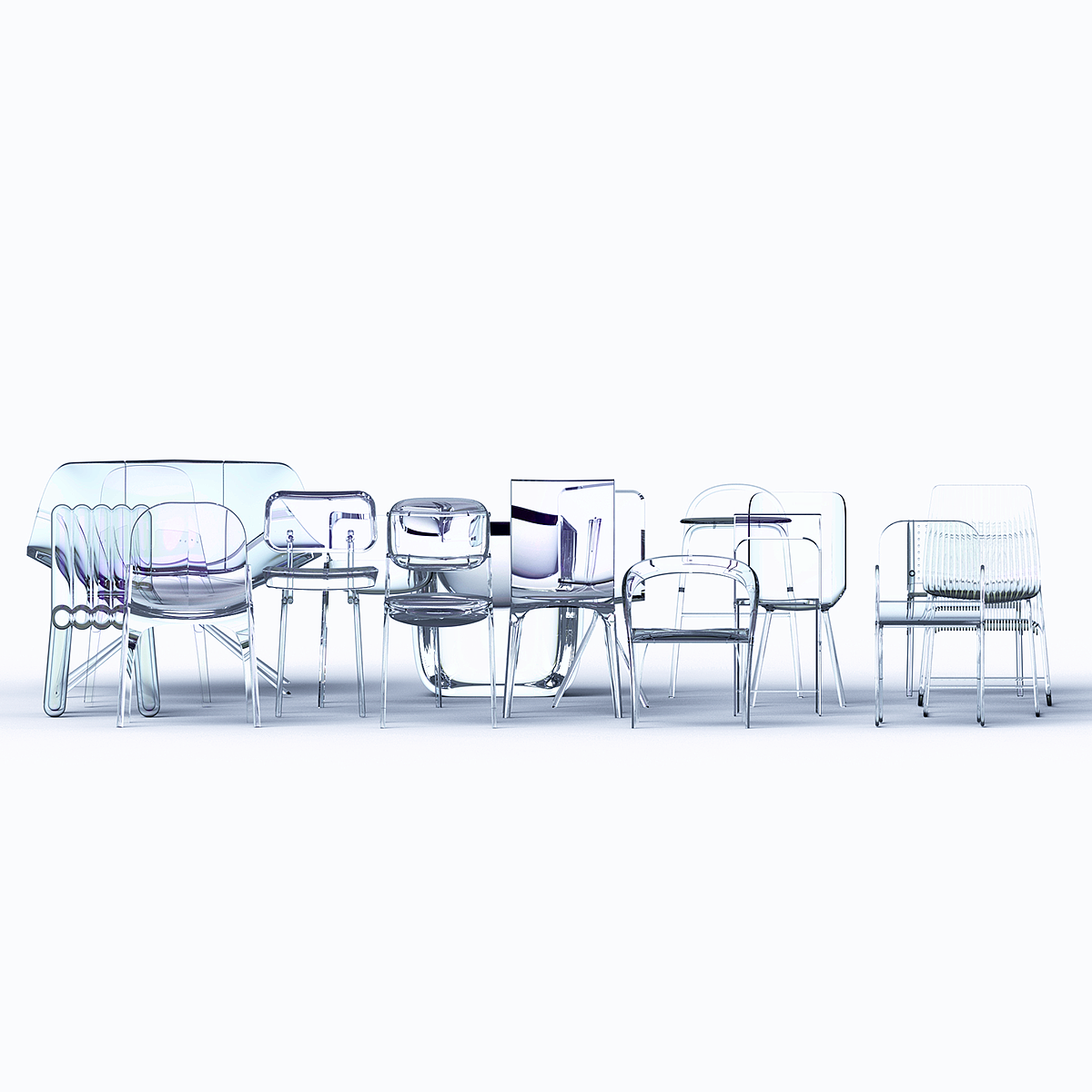 chair，transparent，concept，