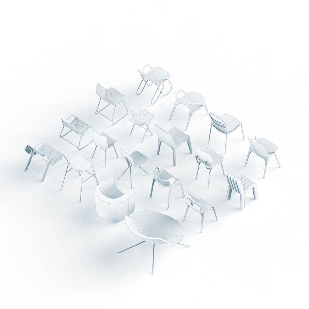 chair，transparent，concept，