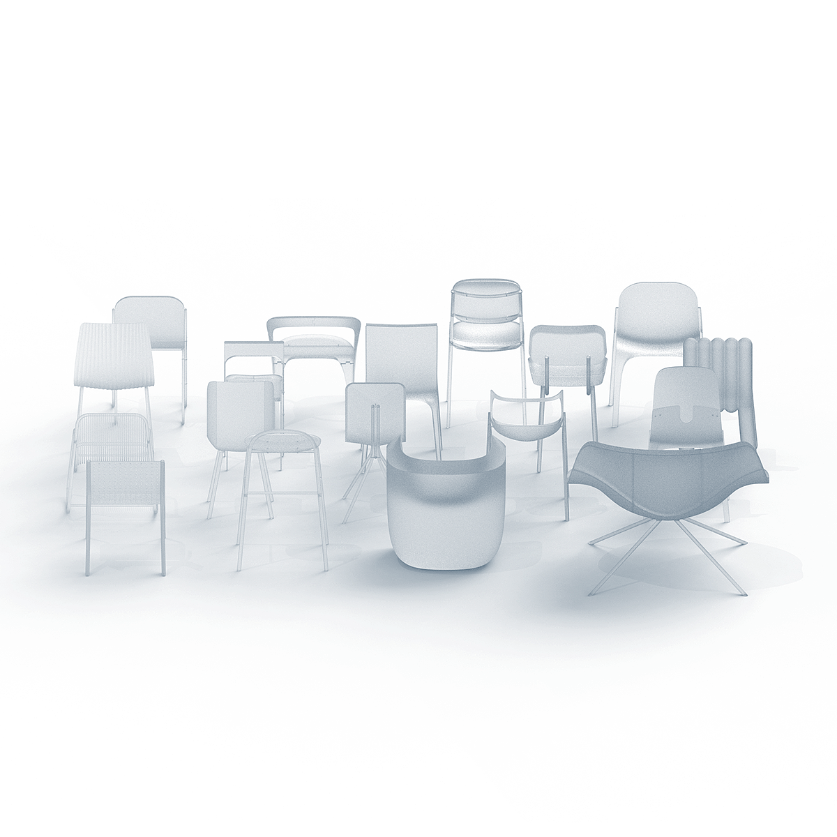 chair，transparent，concept，