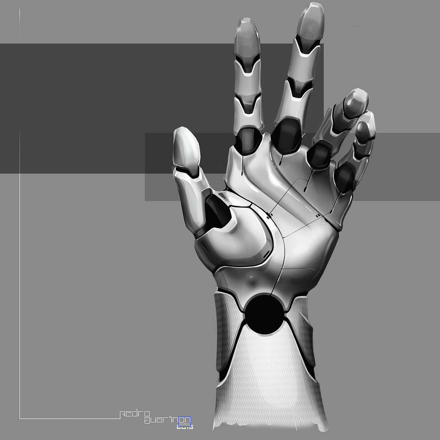 Hand drawn，Prosthesis，process，Mechanical sense，