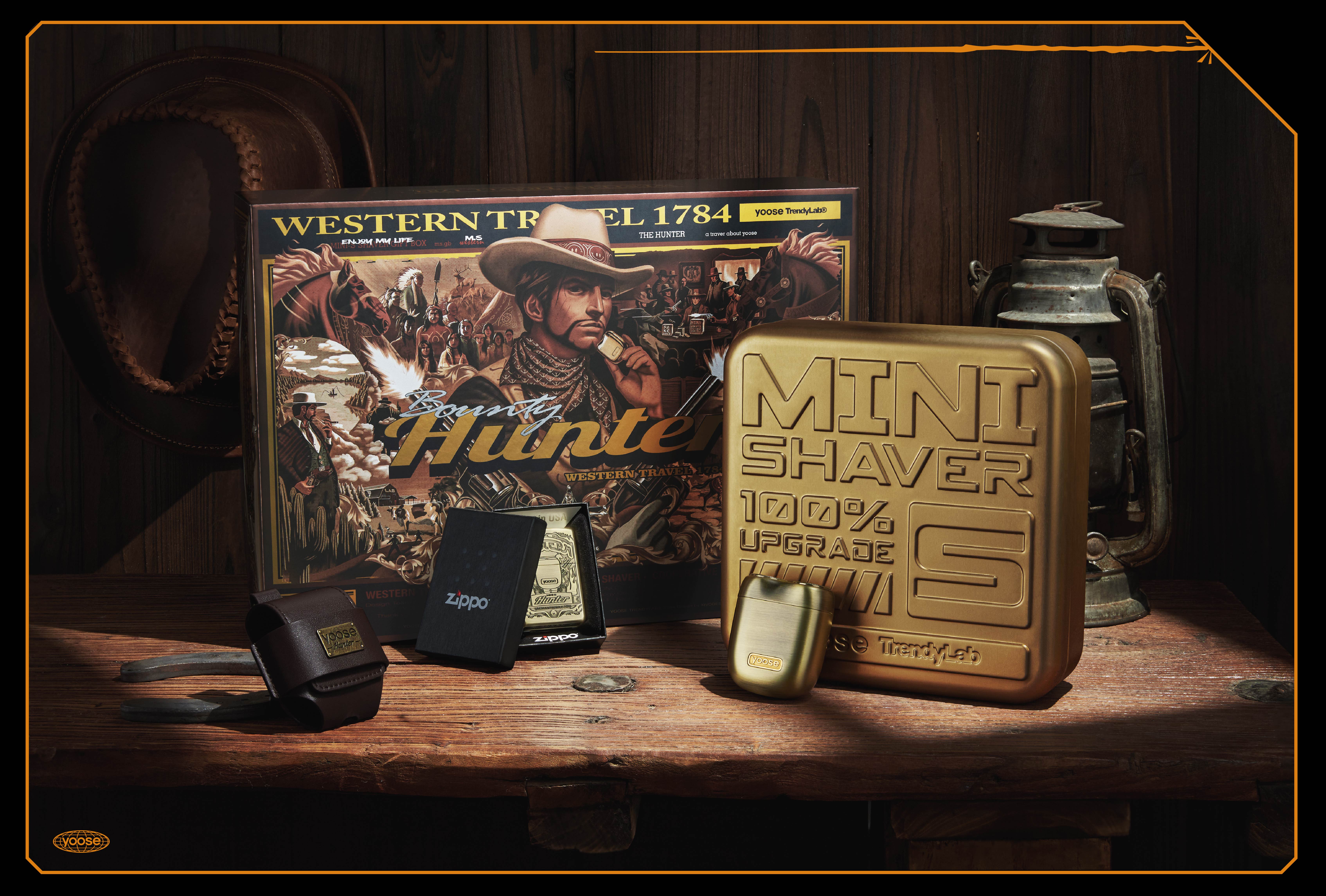 Illustration packaging，product design，Retro，Gift box，trend，Gehu，Electric shaver，Tide play，