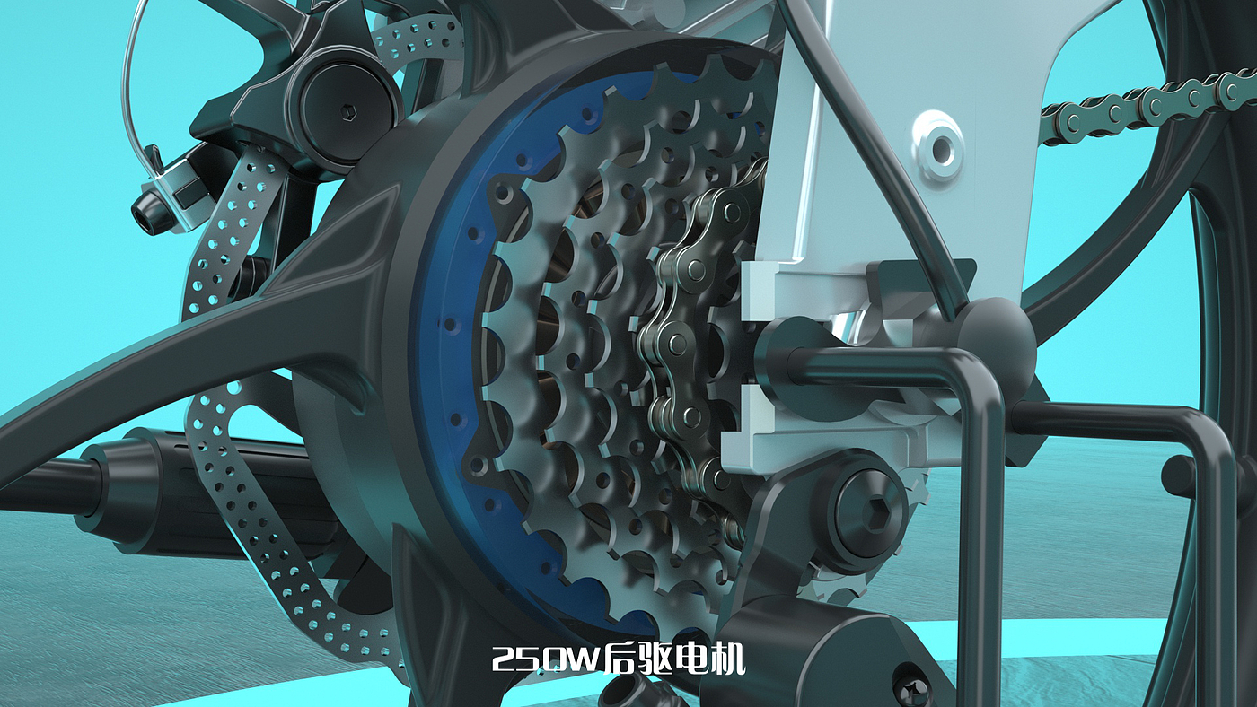 Product animation，3D video，Product video，20 inch electric moped，3d，Video animation，