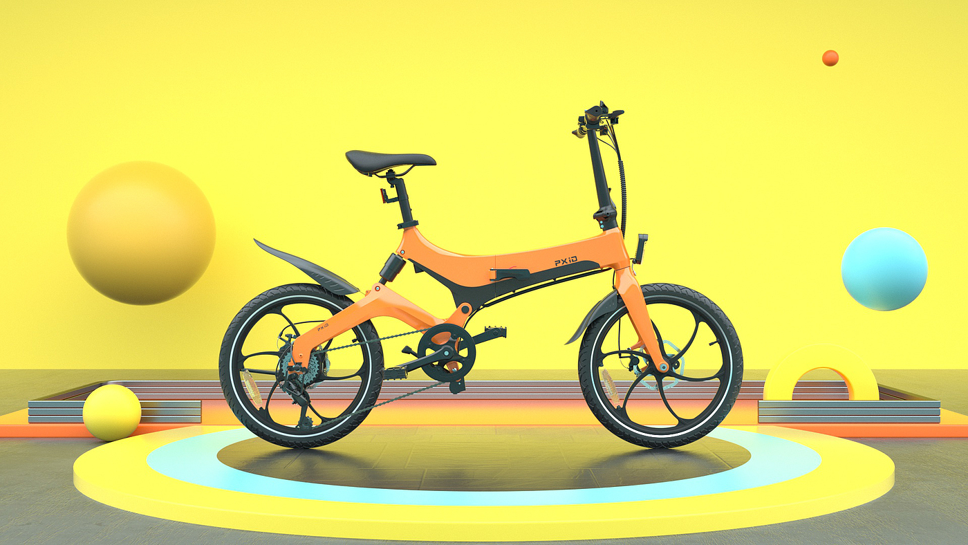 Product animation，3D video，Product video，20 inch electric moped，3d，Video animation，