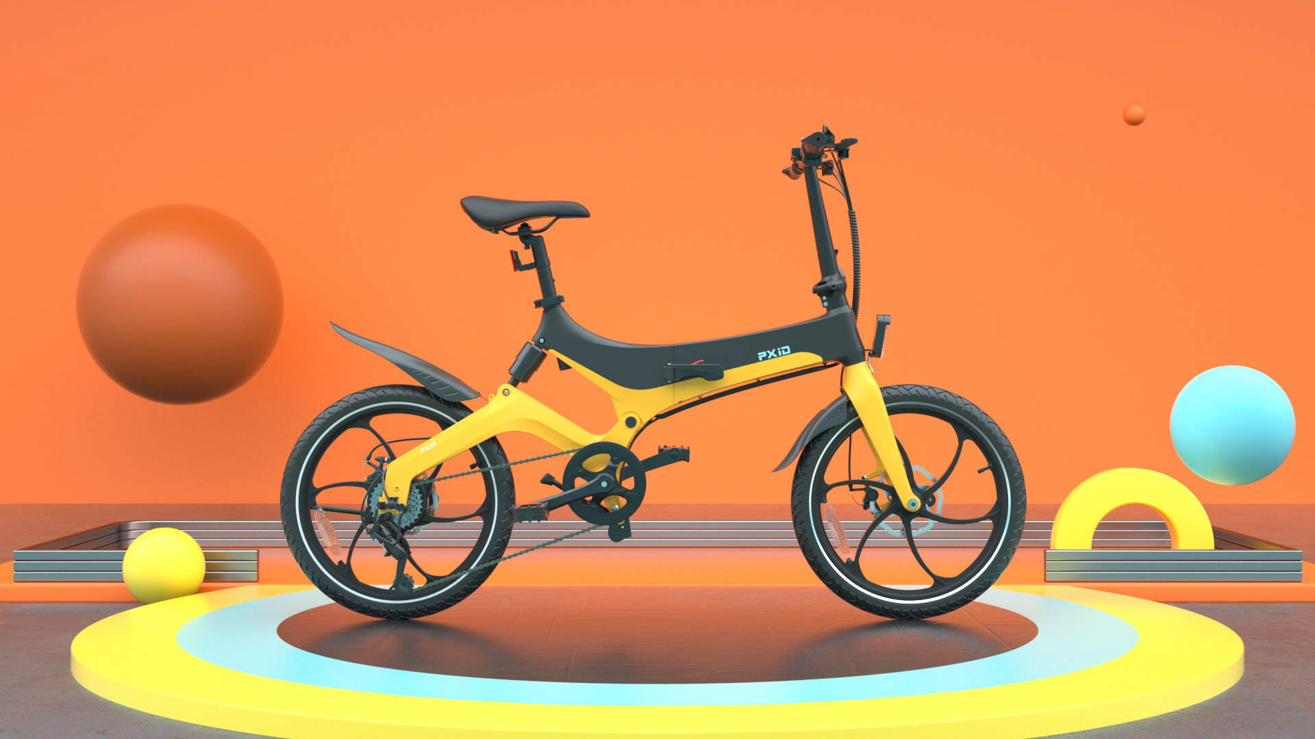 Product animation，3D video，Product video，20 inch electric moped，3d，Video animation，