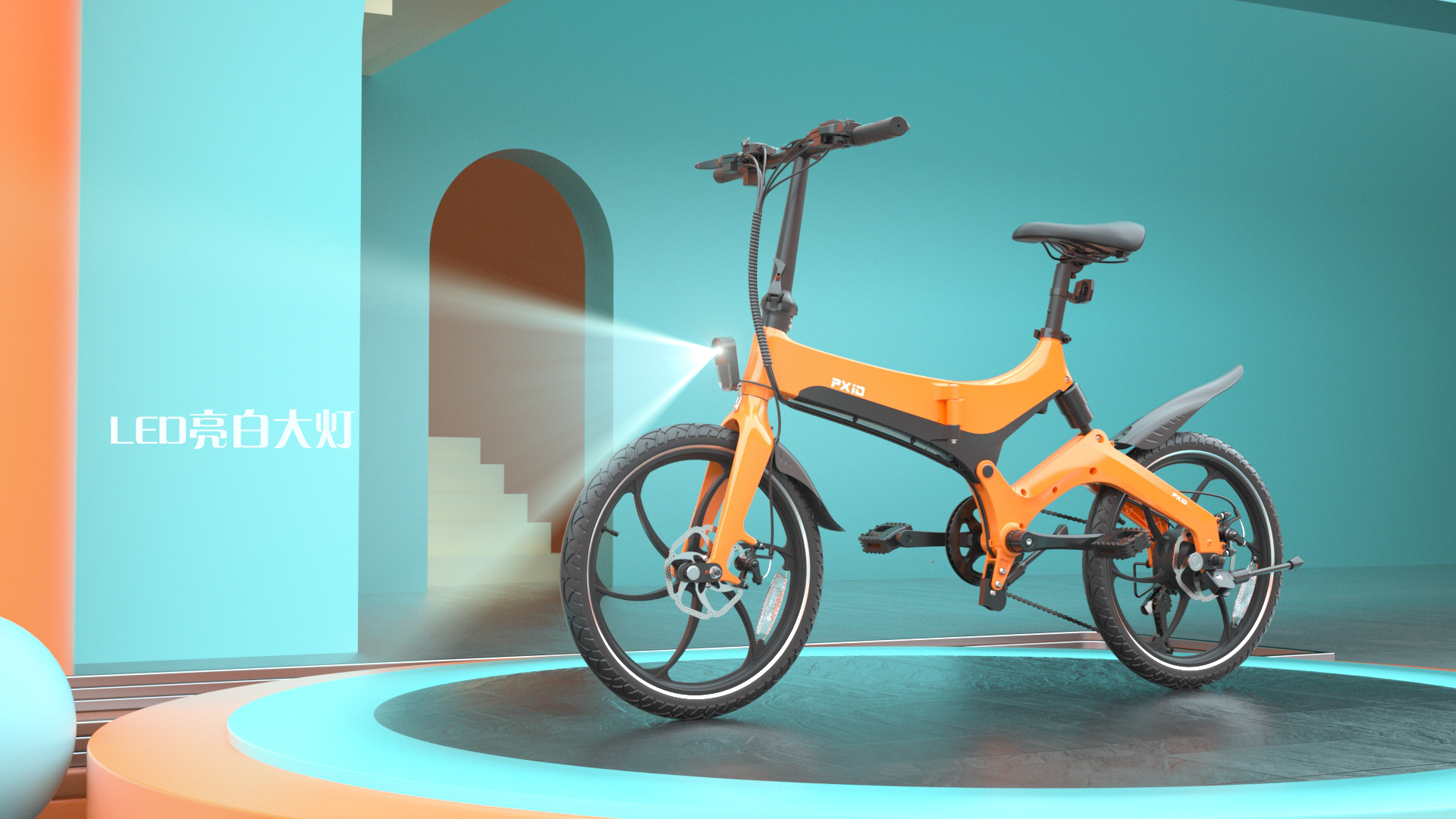 Product animation，3D video，Product video，20 inch electric moped，3d，Video animation，