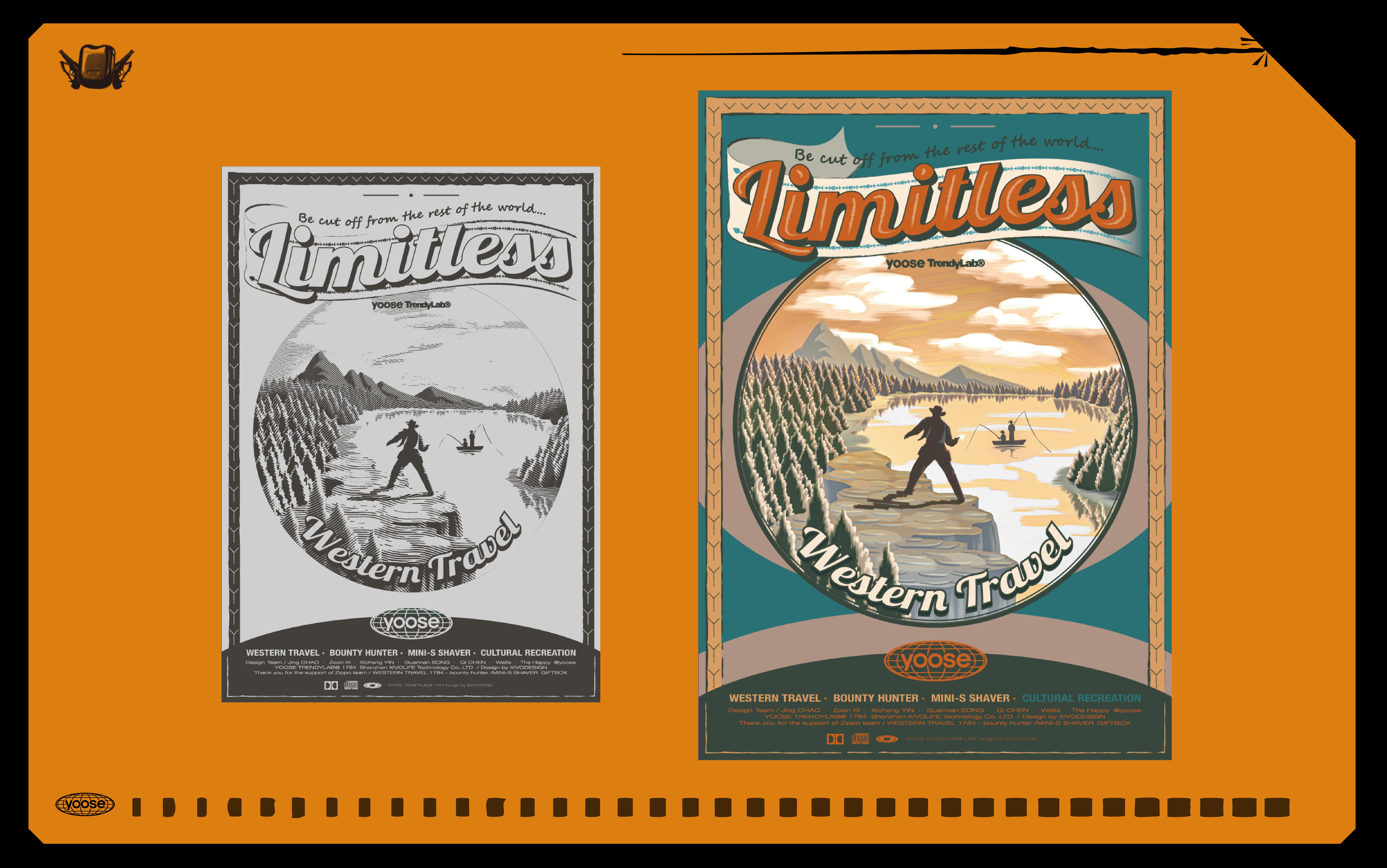 Illustration packaging，product design，Retro，Gift box，trend，Gehu，Electric shaver，Tide play，