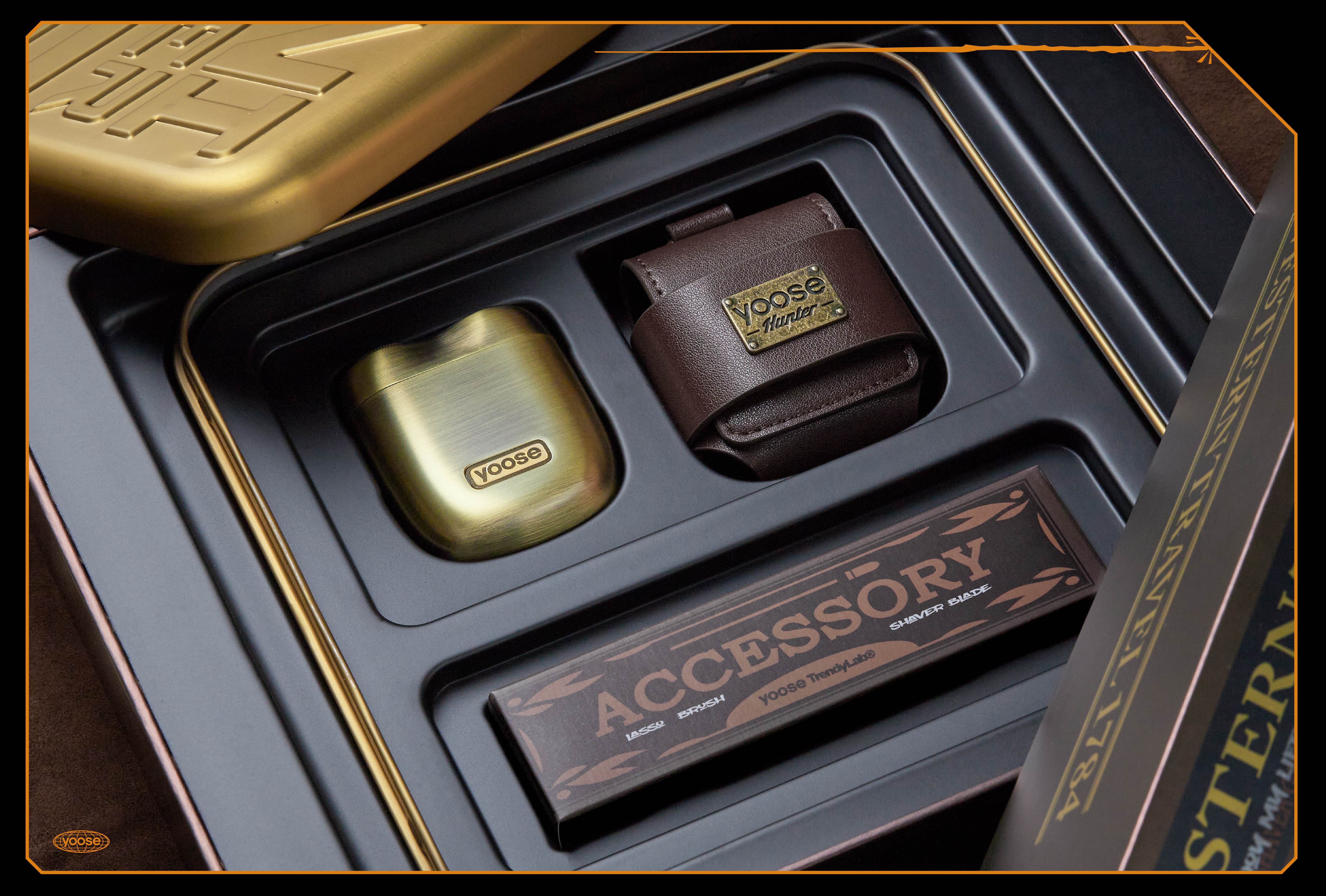 Illustration packaging，product design，Retro，Gift box，trend，Gehu，Electric shaver，Tide play，