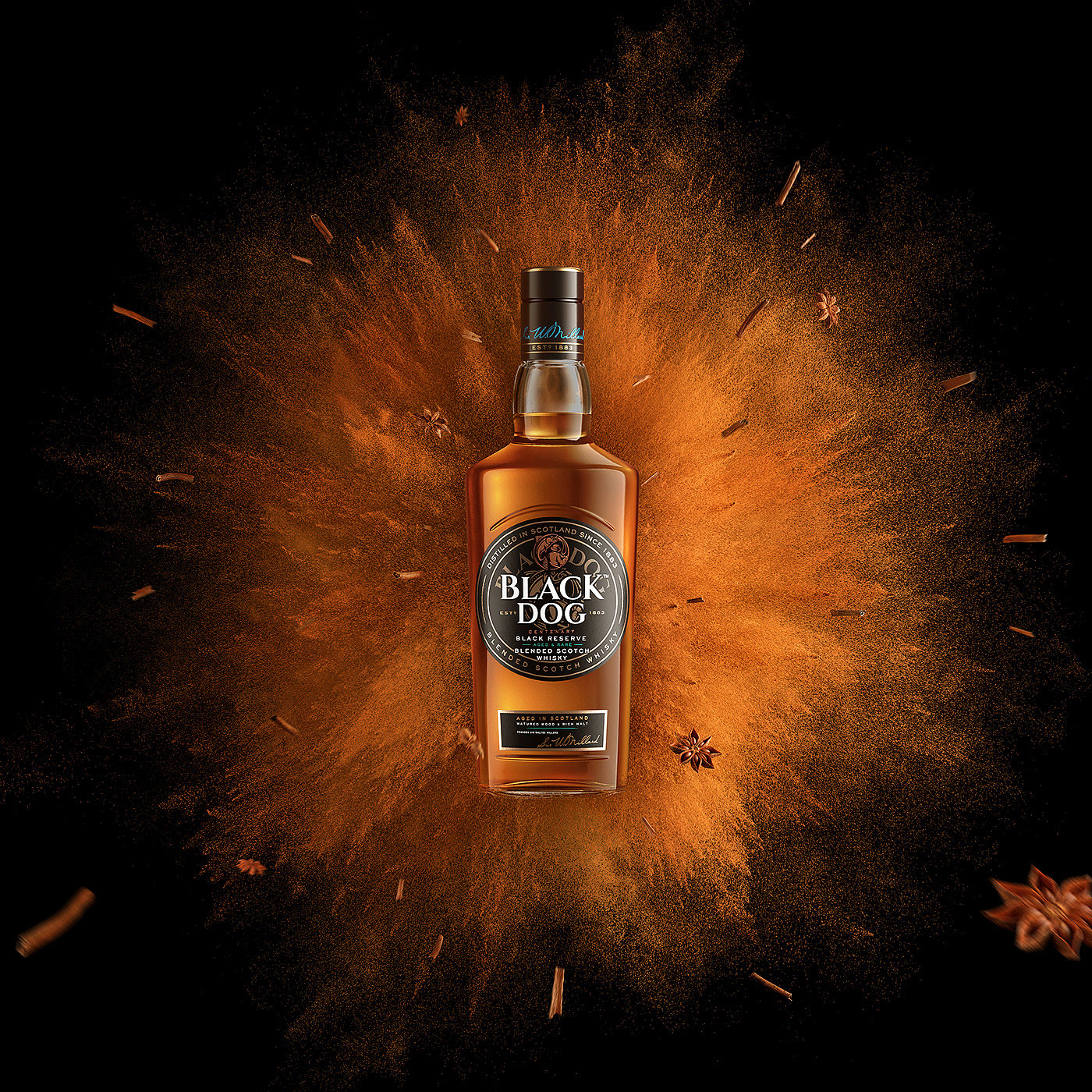 Black Dog Whisky，cgi，Alcohol，Whisky，