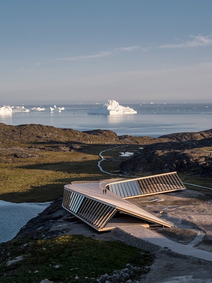 海岸景观，建筑，游客中心，观景台，Icefjord Centre，