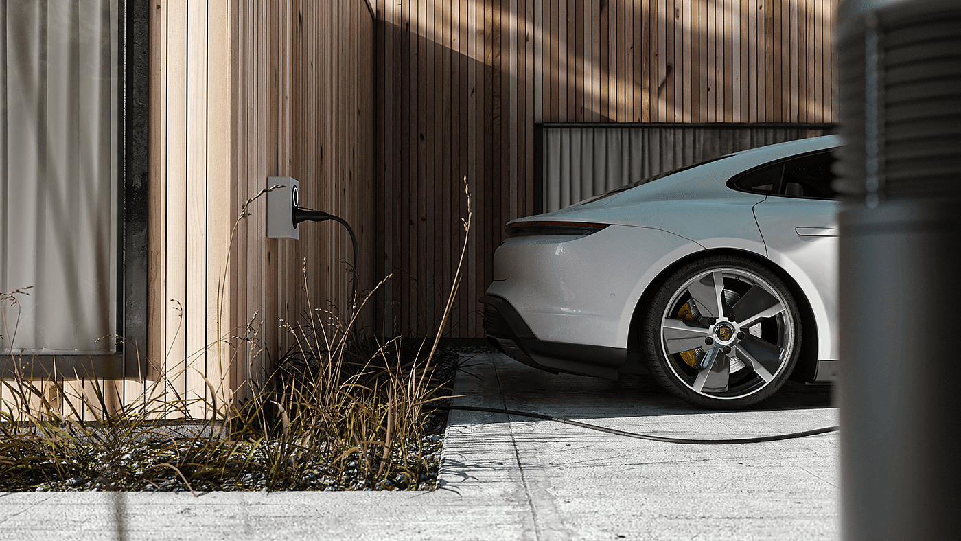 Porsche，new energy，Sports car，automobile，cgi，
