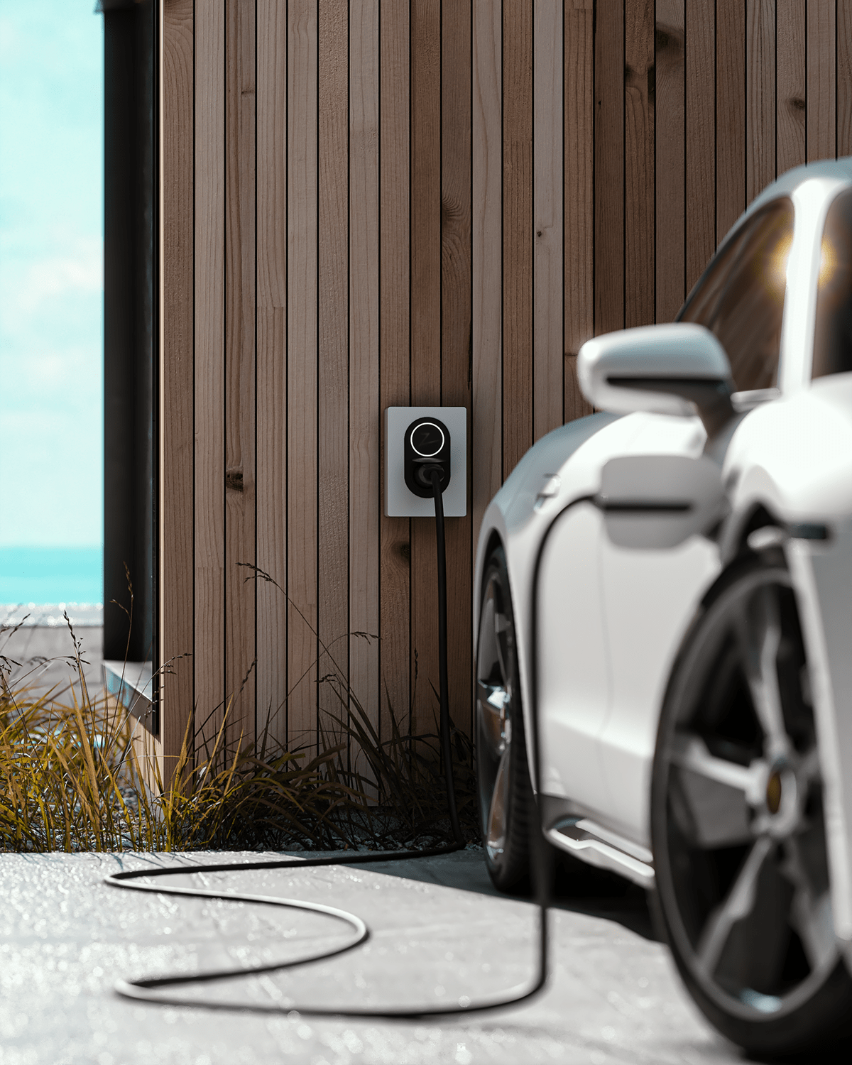 Porsche，new energy，Sports car，automobile，cgi，