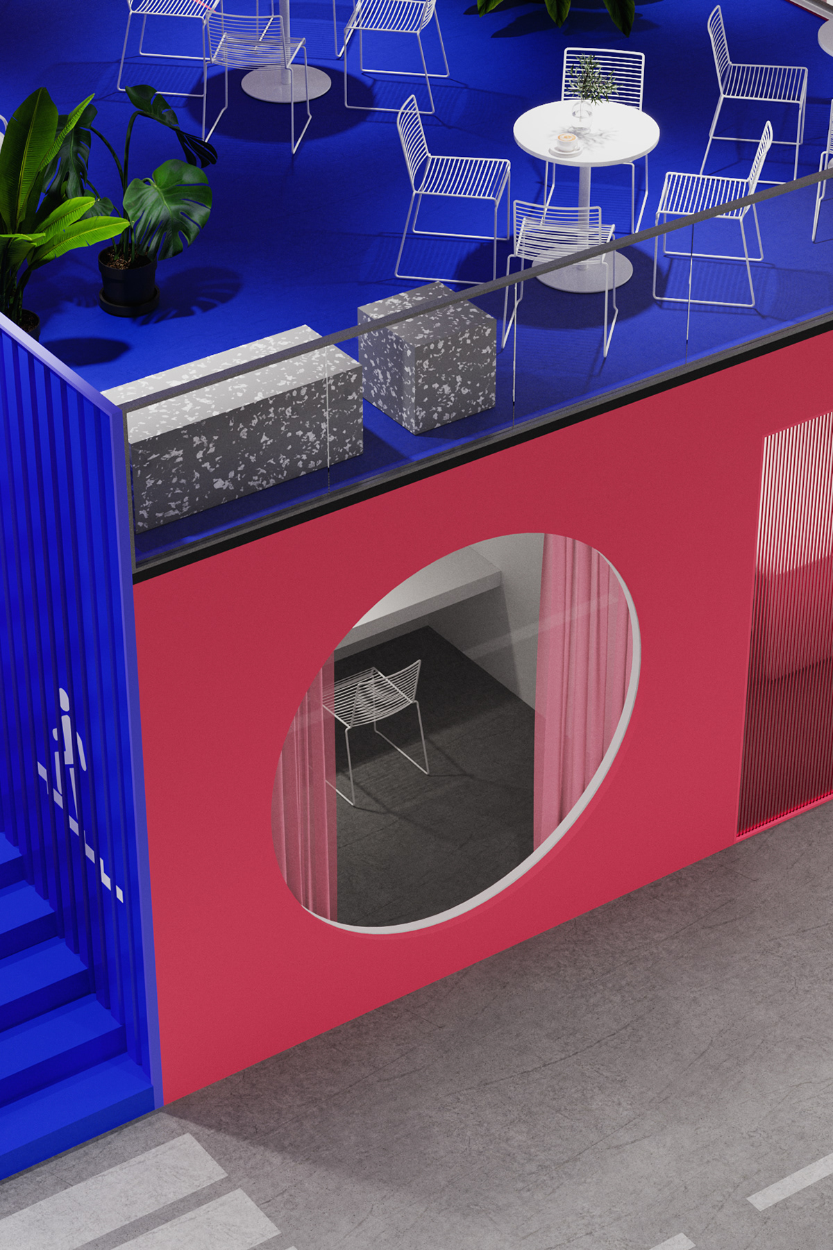 Office design，Minimalism，Pink，