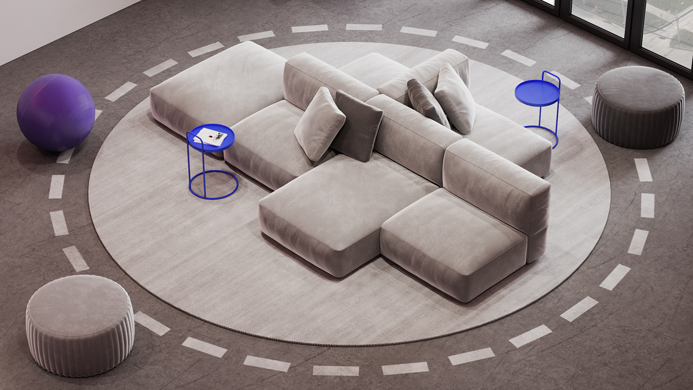 Office design，Minimalism，Pink，