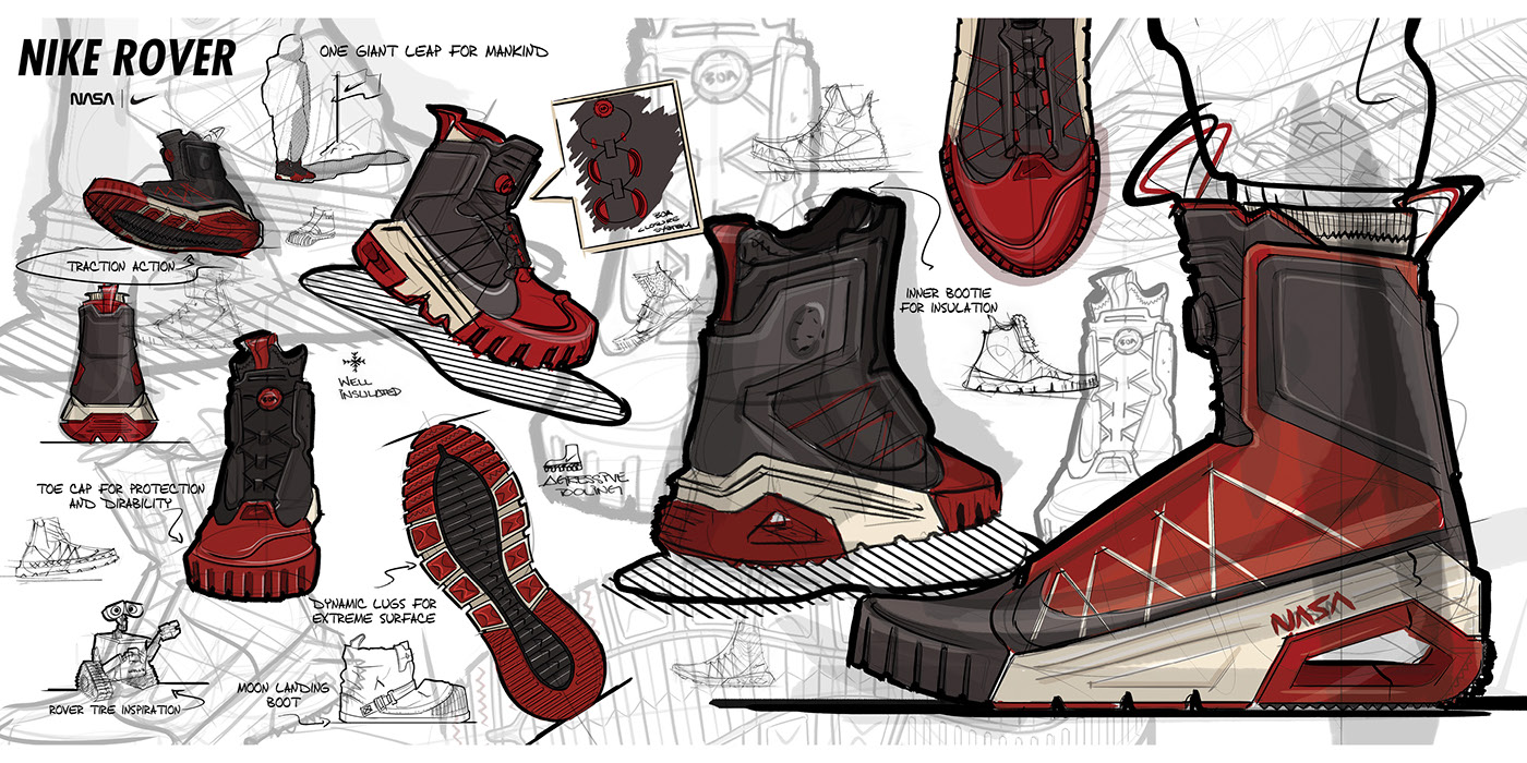 nike，rover，Hand drawn，sketch，
